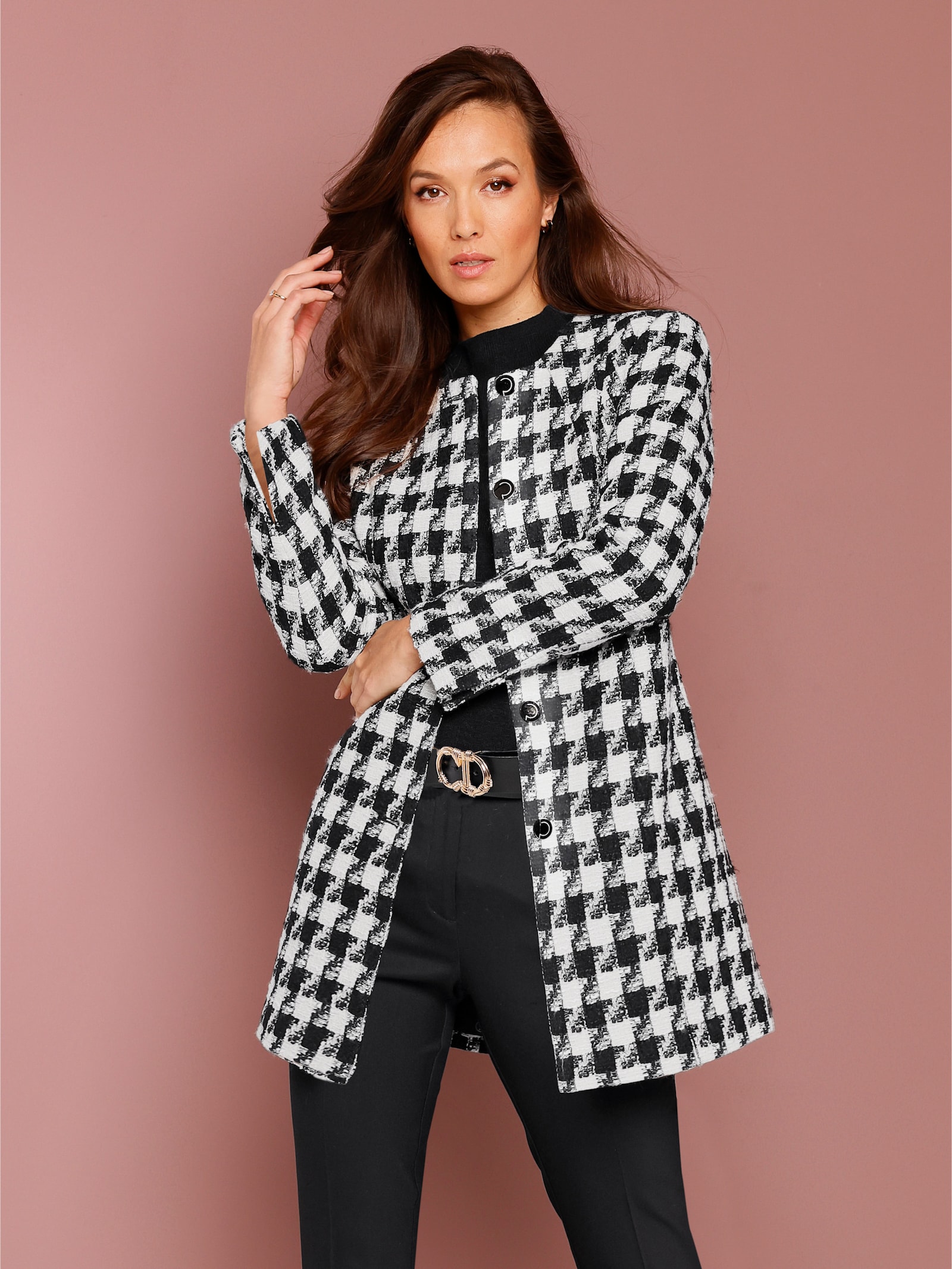 CREATION L PREMIUM Webhose in knitterarmer, bügelleichter Qualität - schwarz