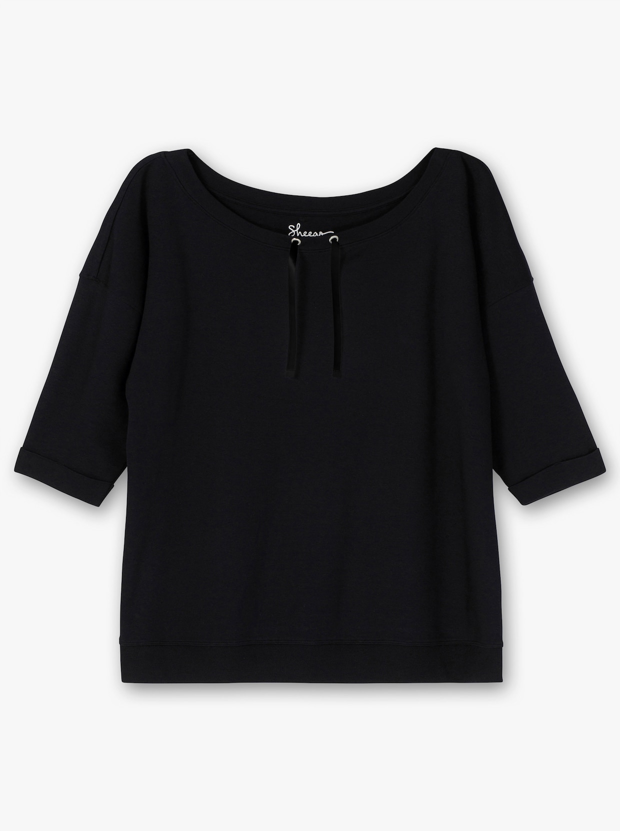 sheego Oversize-Shirt - schwarz