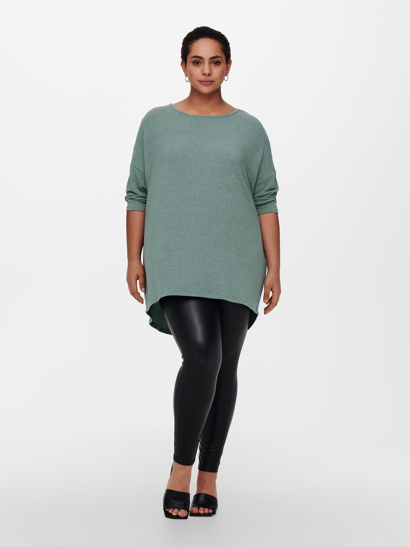 ONLY CARMAKOMA 3/4-Arm-Shirt - chinois green