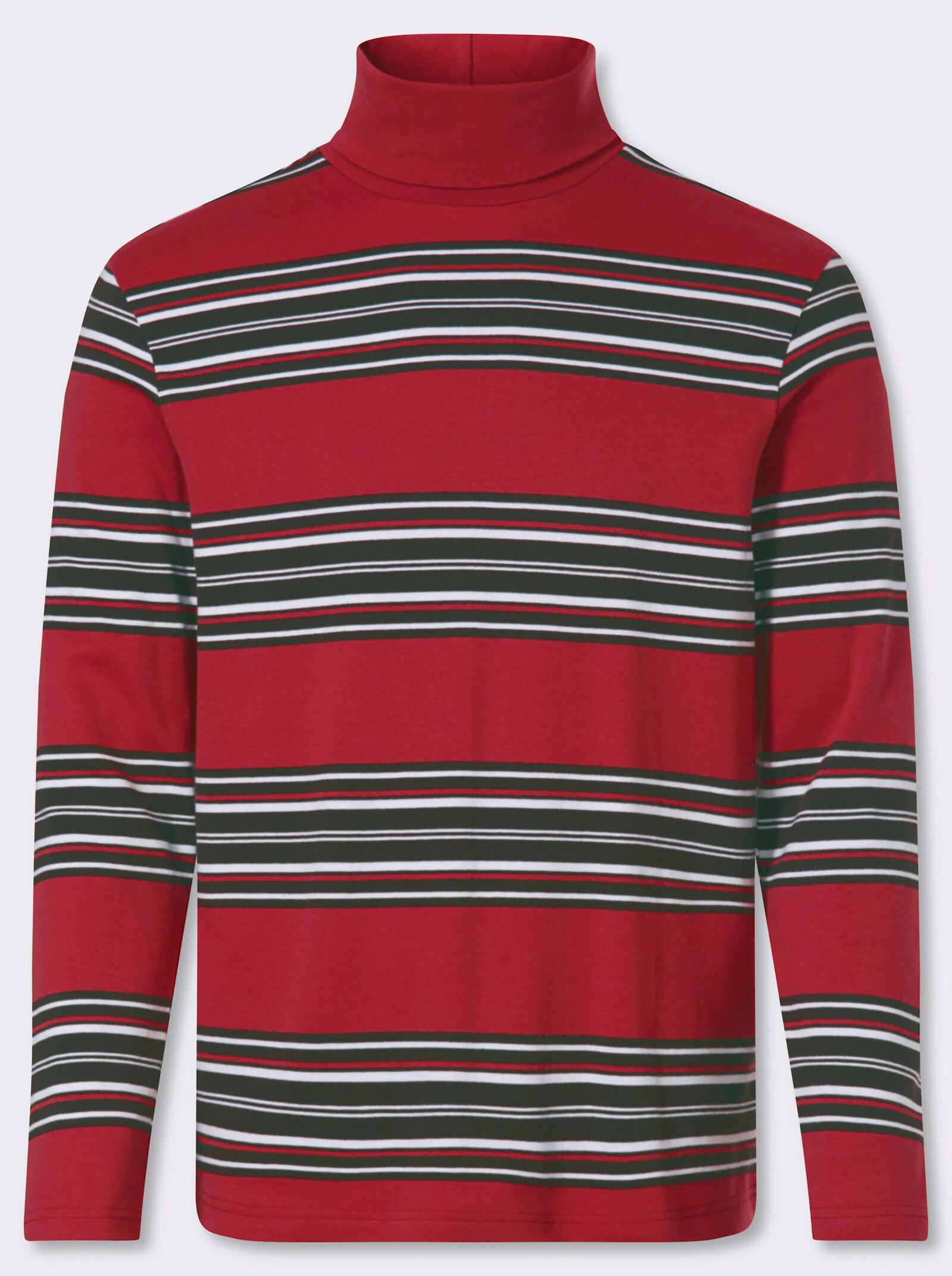 Catamaran Rollkragenshirt - kirsche-gestreift