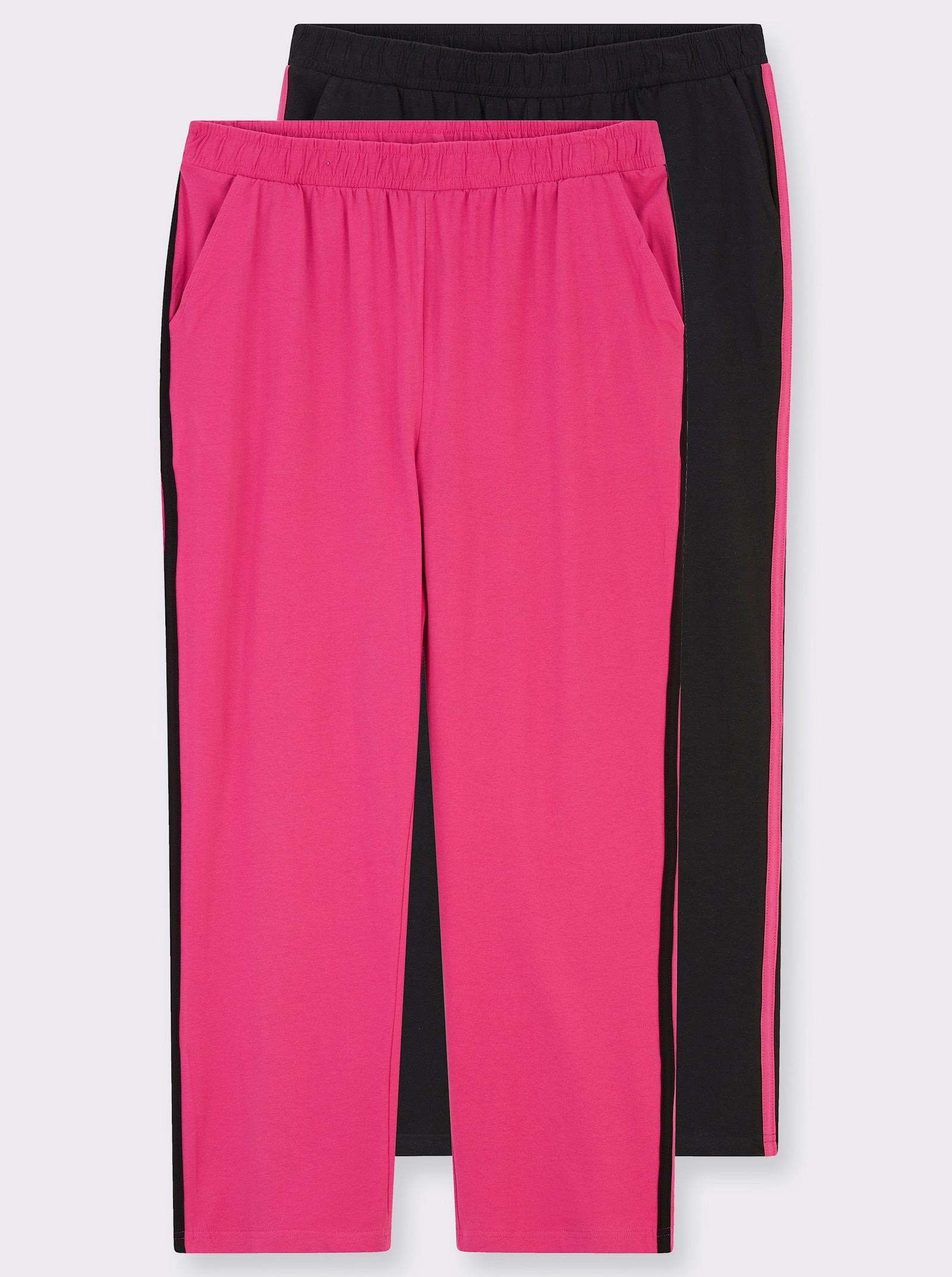 feel good Hose - schwarz + fuchsia