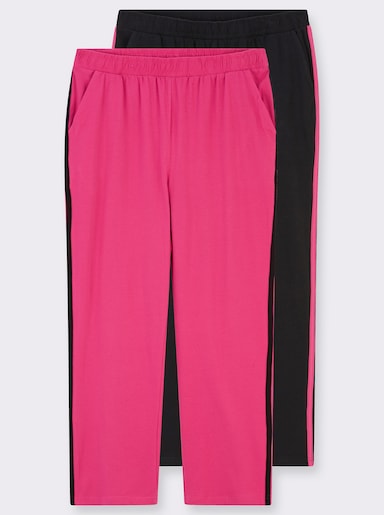 feel good Hose - schwarz + fuchsia