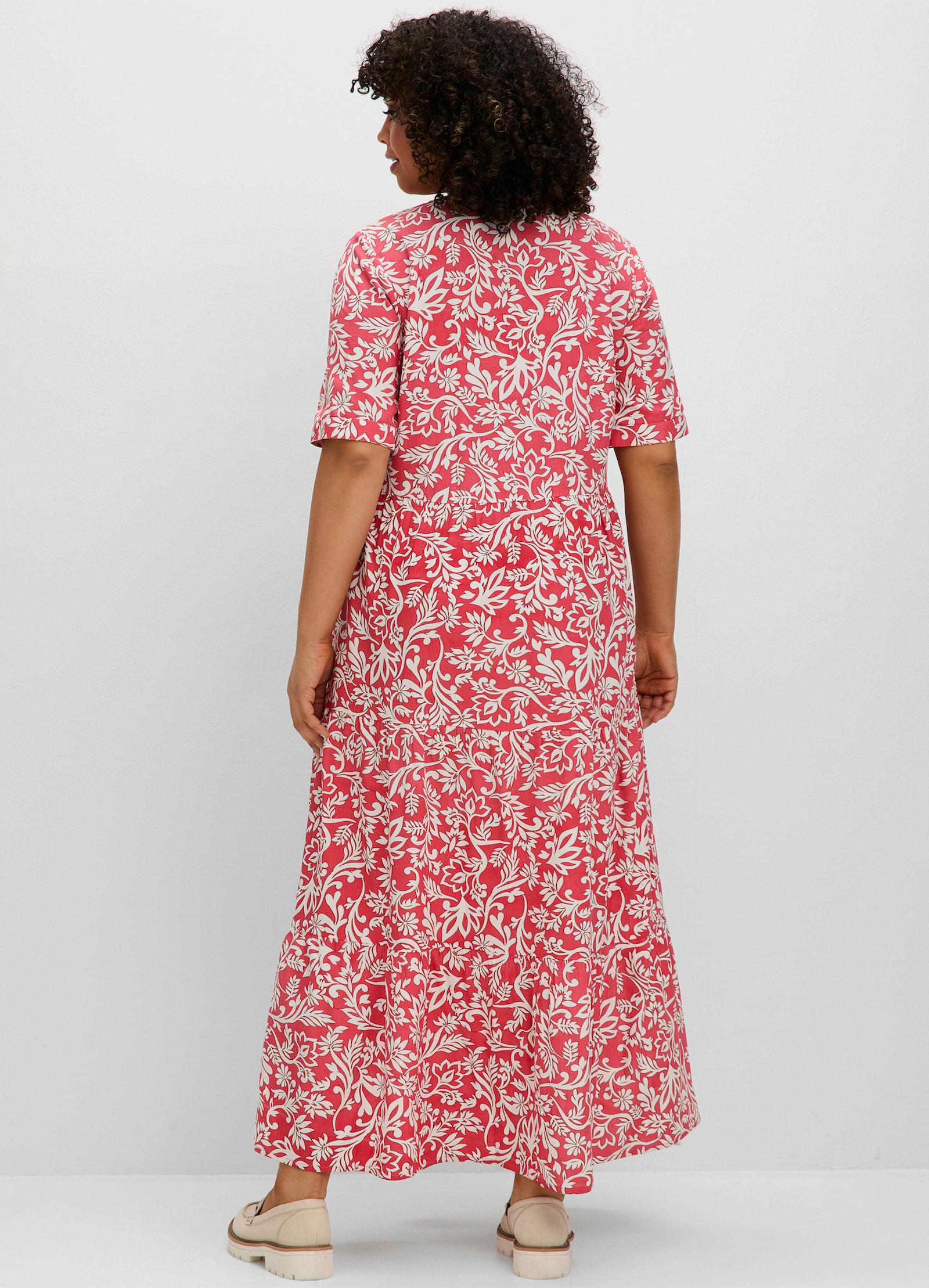 sheego Maxikleid mit grafischem Alloverprint - hummer-gemustert