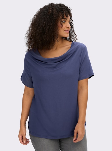 Wasserfallshirt mit kurzen Ärmeln - beere