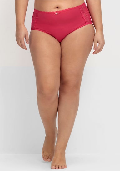 sheego Panty long - graphite + orchidée