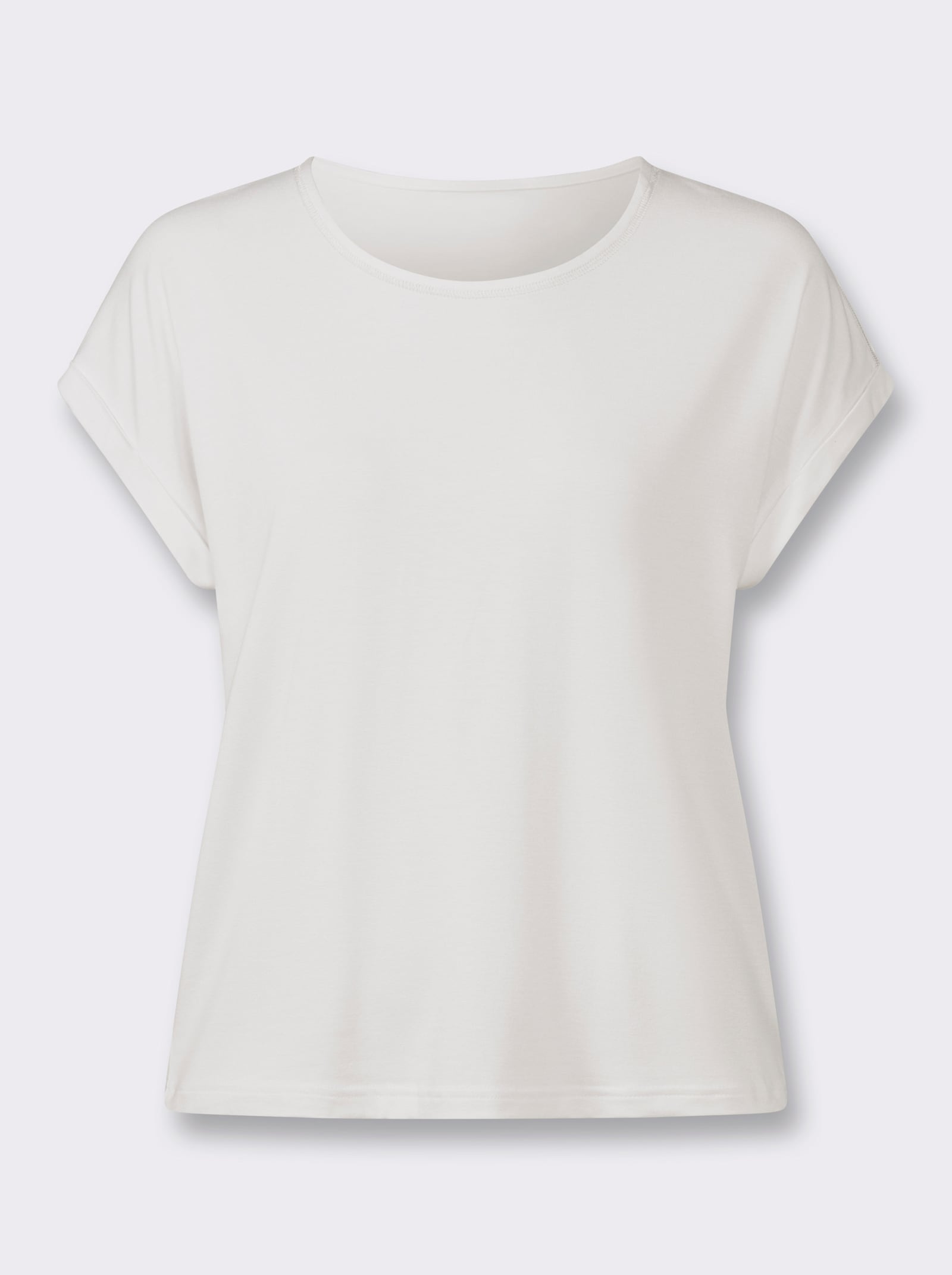 Rundhalsshirt - ecru