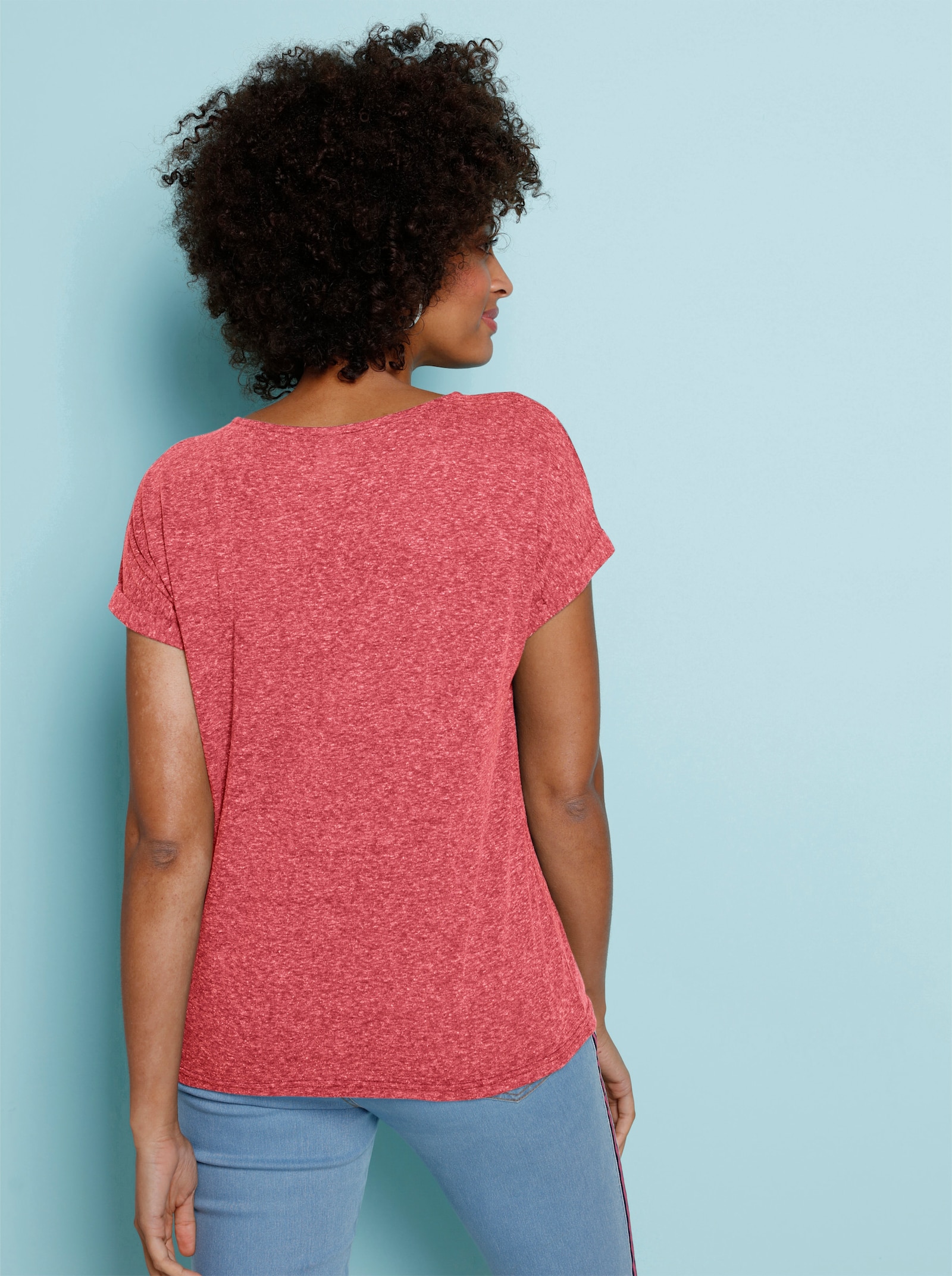 T-Shirt in Melange-Optik - hummer