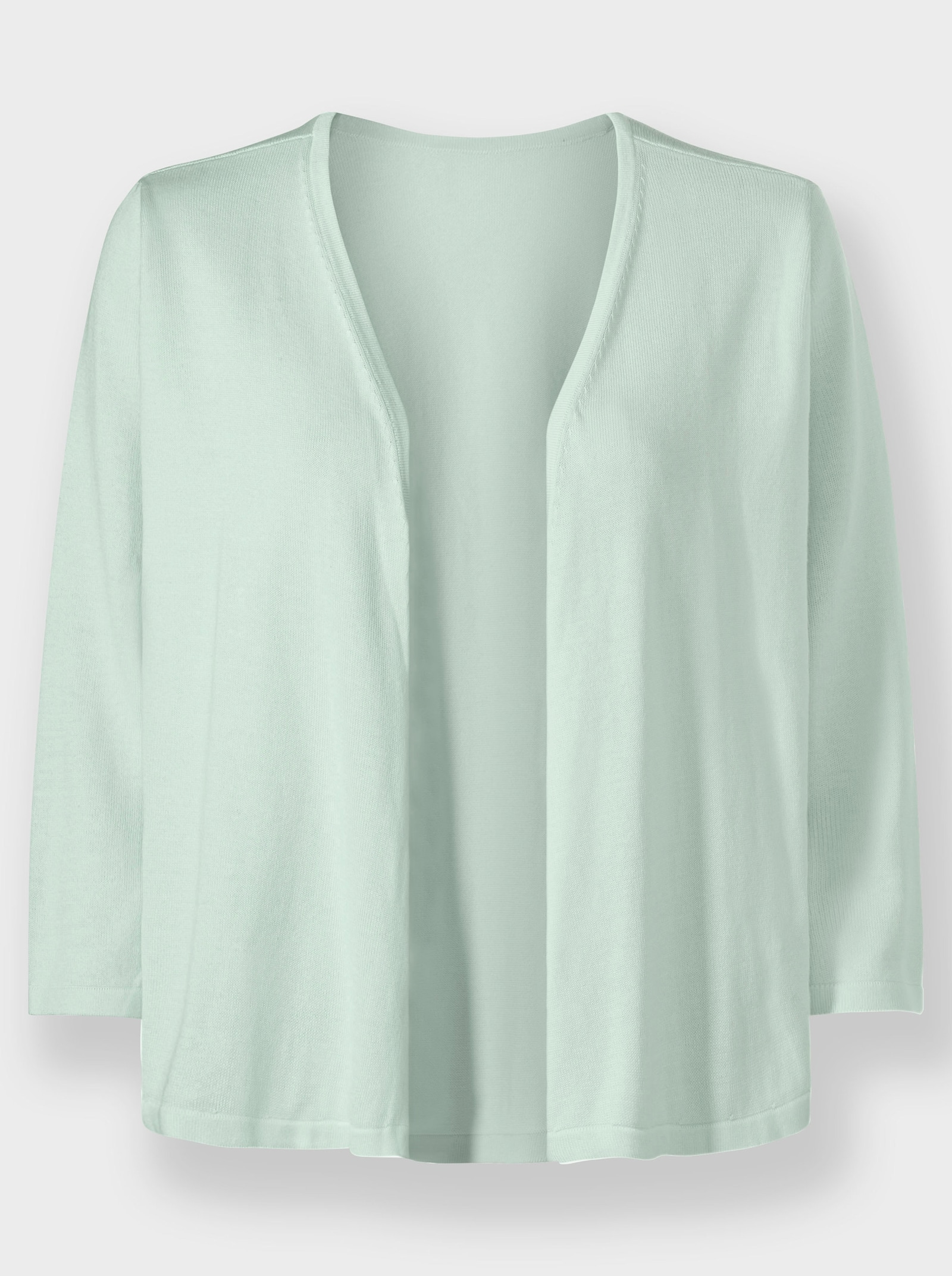 heine Fijn gebreid vest in open model - zacht mint