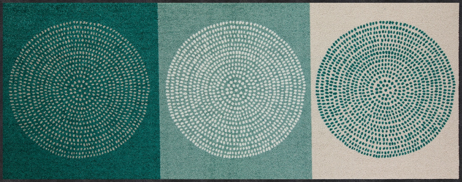 Salonloewe Fußmatte - grün-ecru