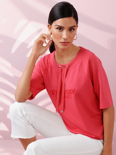 heine Sweatshirt mit Tunnelzug und Bindeband - hummer