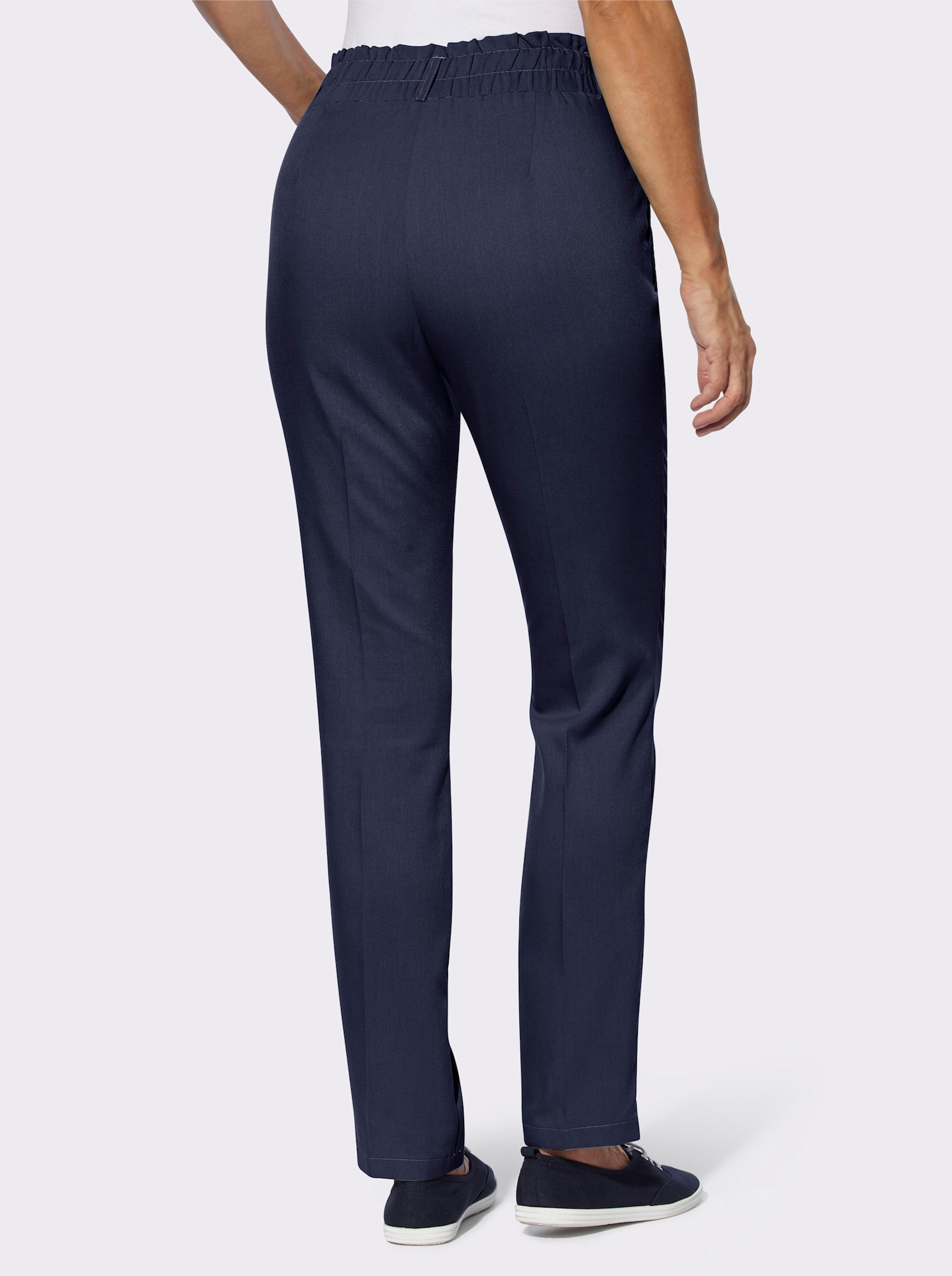 Schlupfhose mit Bügelfalten - marine