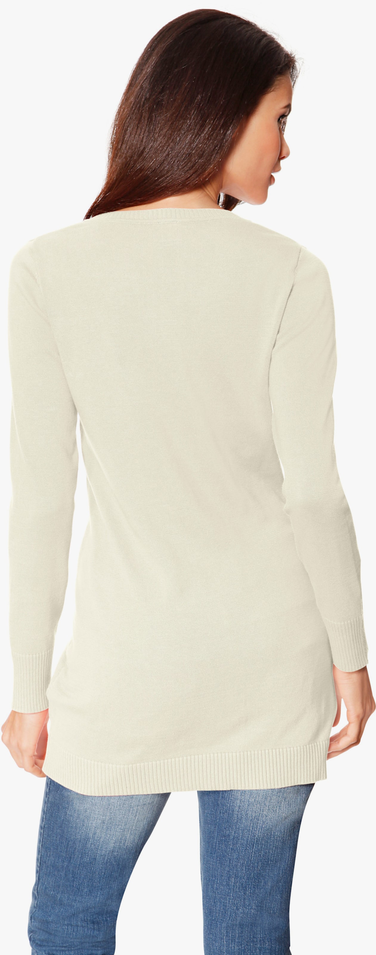 heine Feinstrickjacke mit Taschen - offwhite