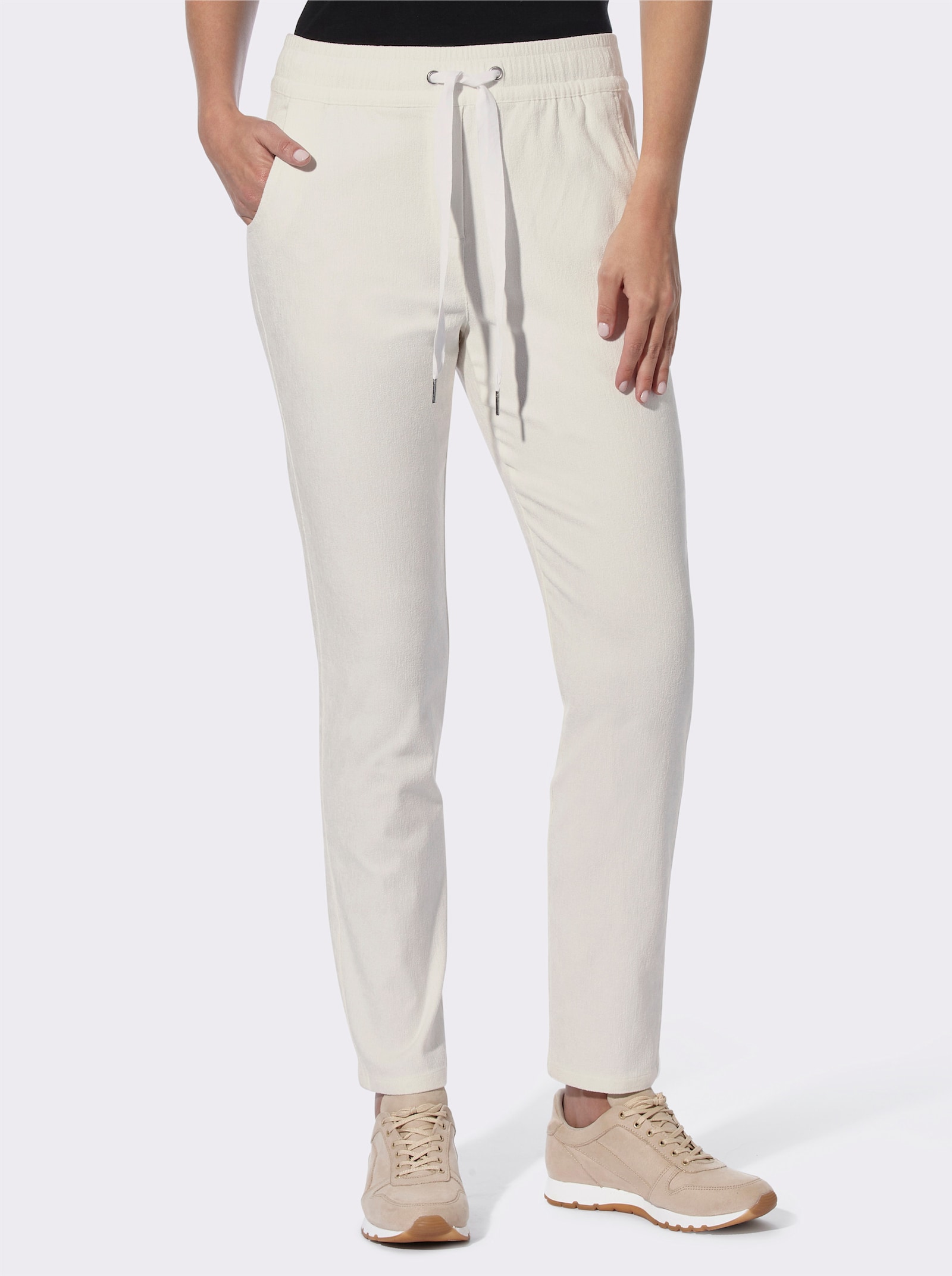 heine Jogg Pants in Feincord-Optik - ecru