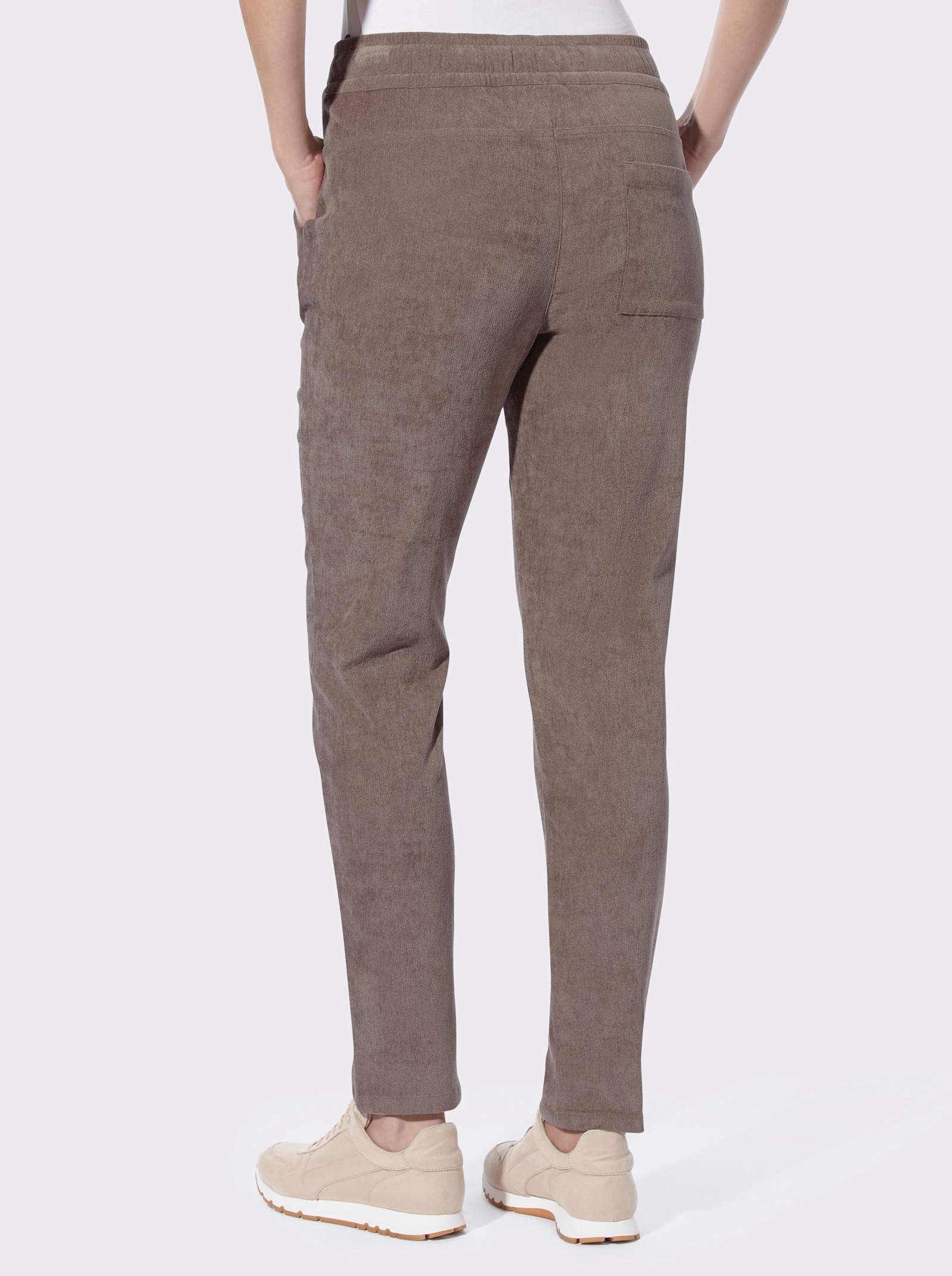 heine Jogg Pants in Feincord-Optik - dunkeltaupe