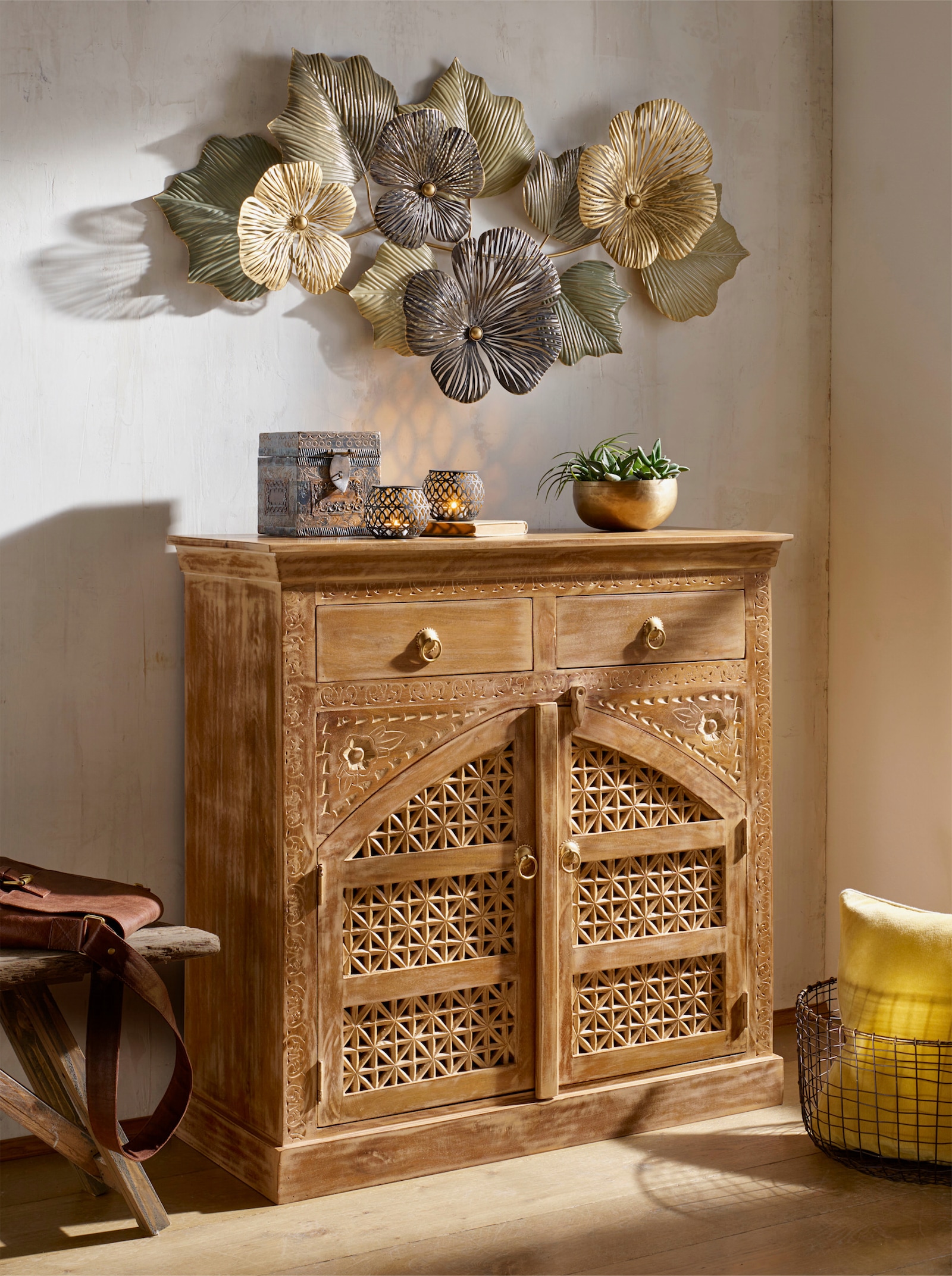 heine home Wanddeko - grün-goldfarben