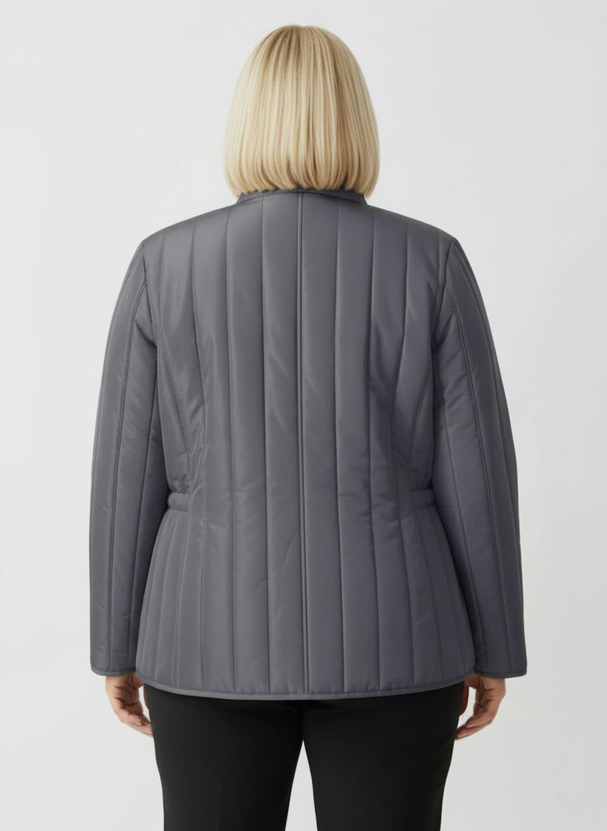 Steppjacke mit Längssteppung - anthrazit