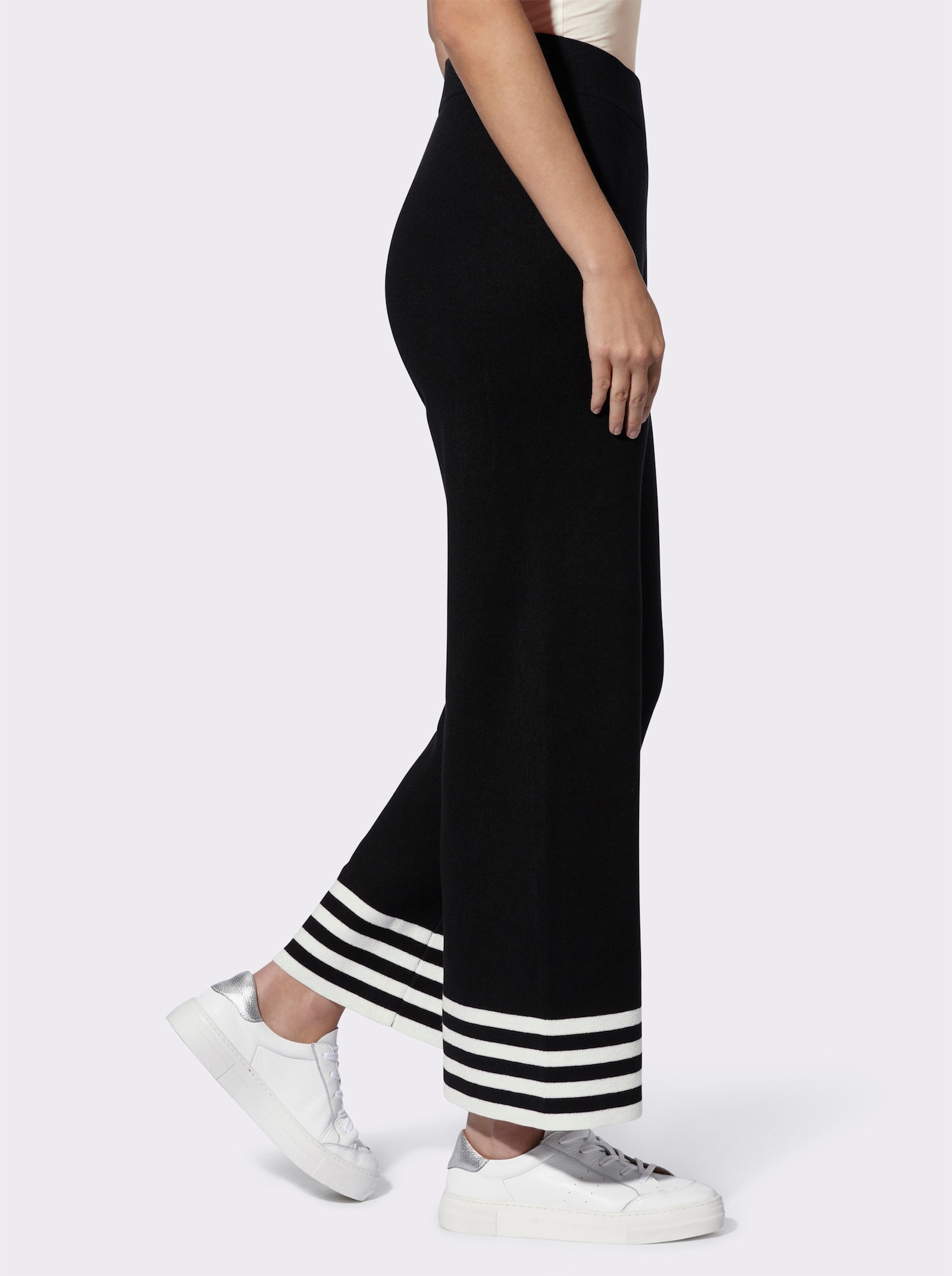 heine Strickhose Mit Rundum-Dehnbund - schwarz