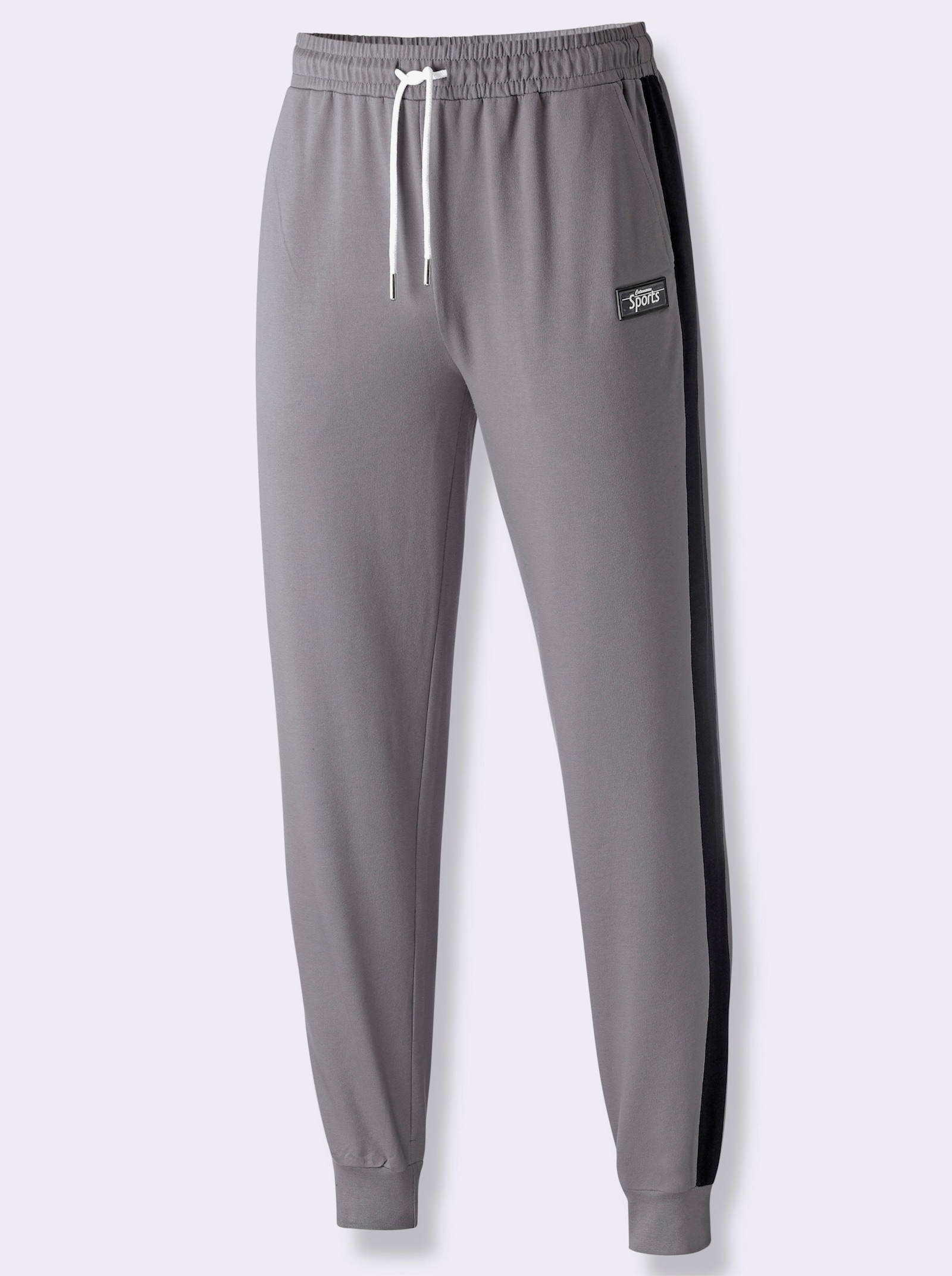 Catamaran Sports Freizeithose mit Kontraststreifen - grau-schwarz