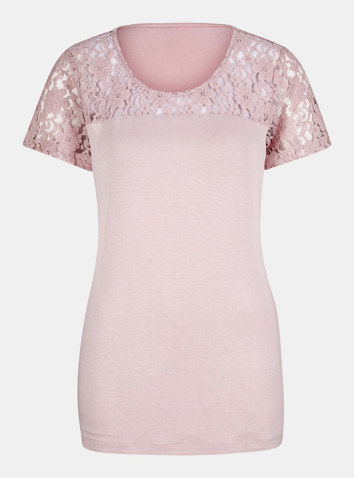 Linea Tesini Spitzenshirt - rosé