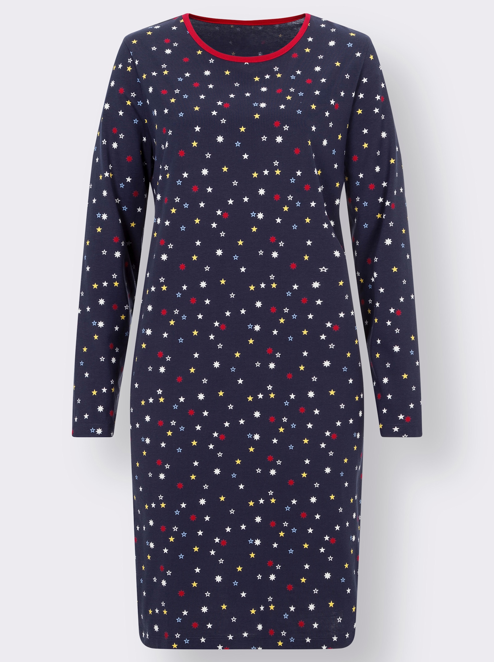 wäschepur Nachthemd mit Sternchen-Druck - marine-bedruckt