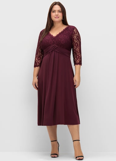 sheego Abendkleid - burgund
