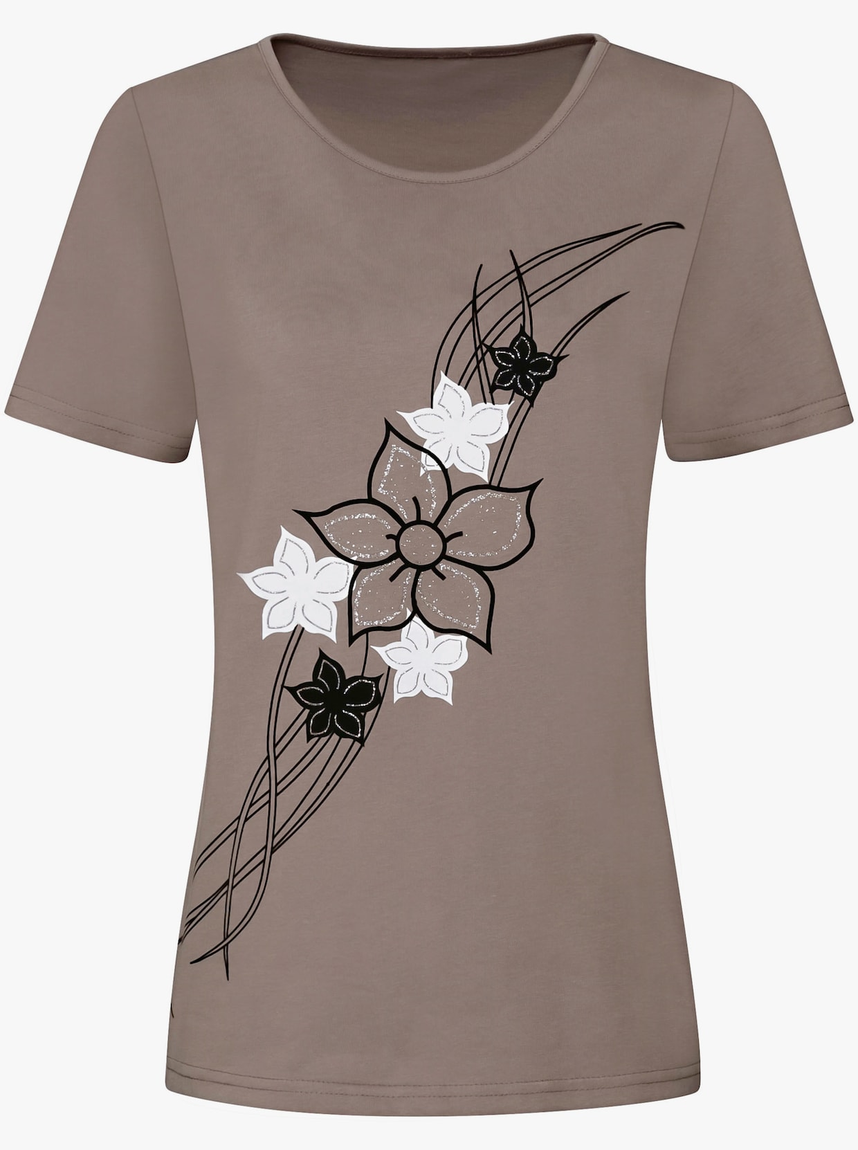 Shirt met korte mouwen - taupe