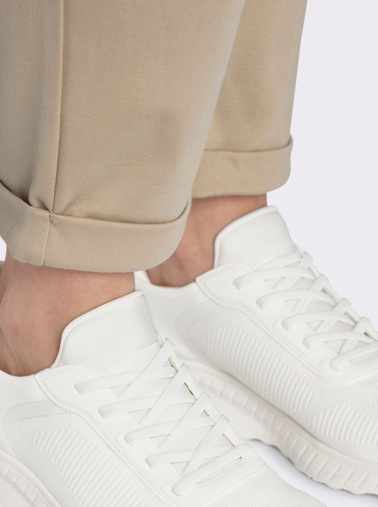 Jogg Pants in Interlock-Qualität - beige