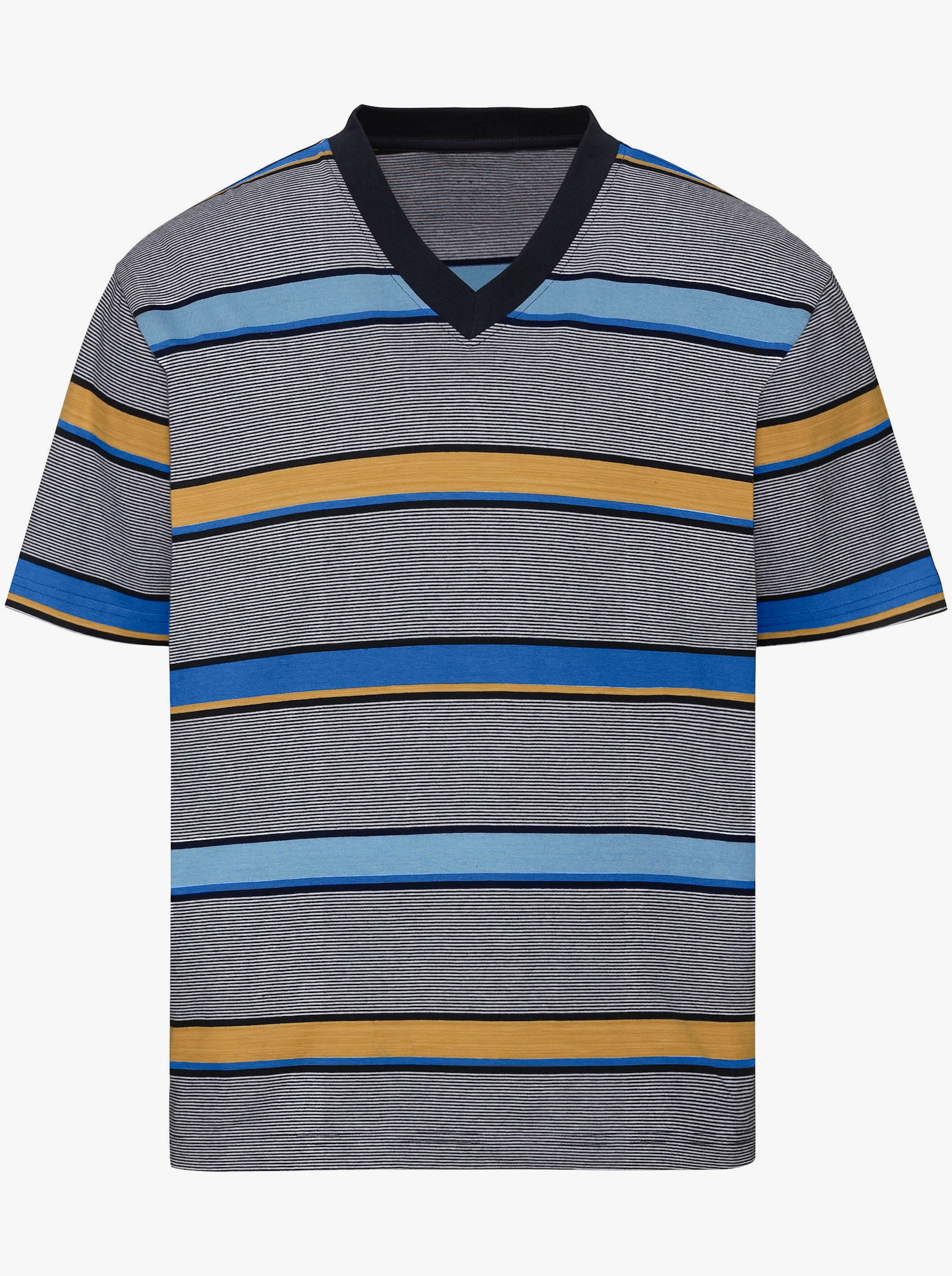 wäschepur men Shorty - marine-gelb-gestreift