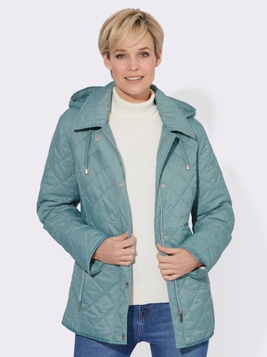 Winterjacke mit Schlingenknopf-Verschluss - jade