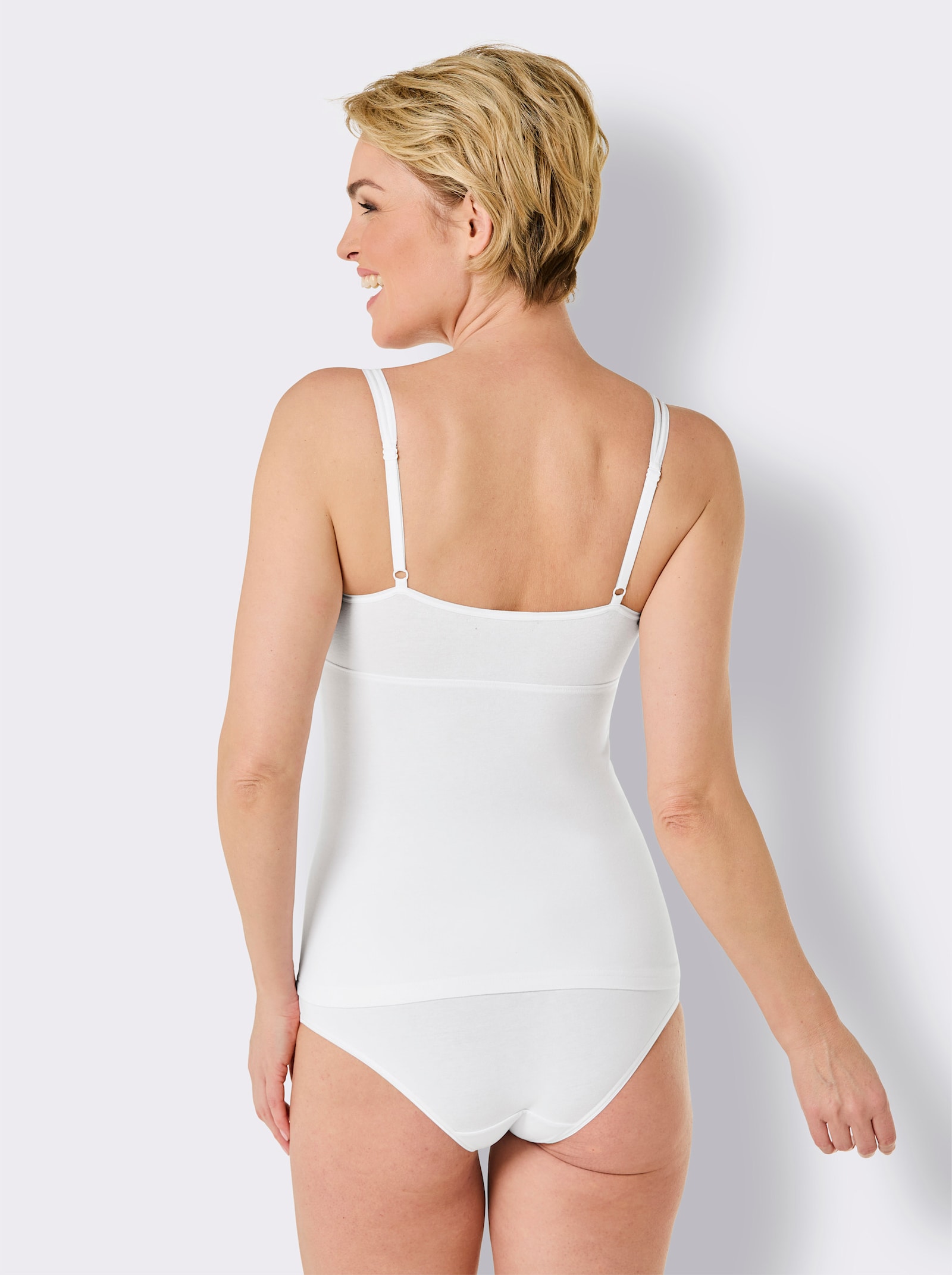 wäschepur BH-Hemd ohne Bügel - weiss