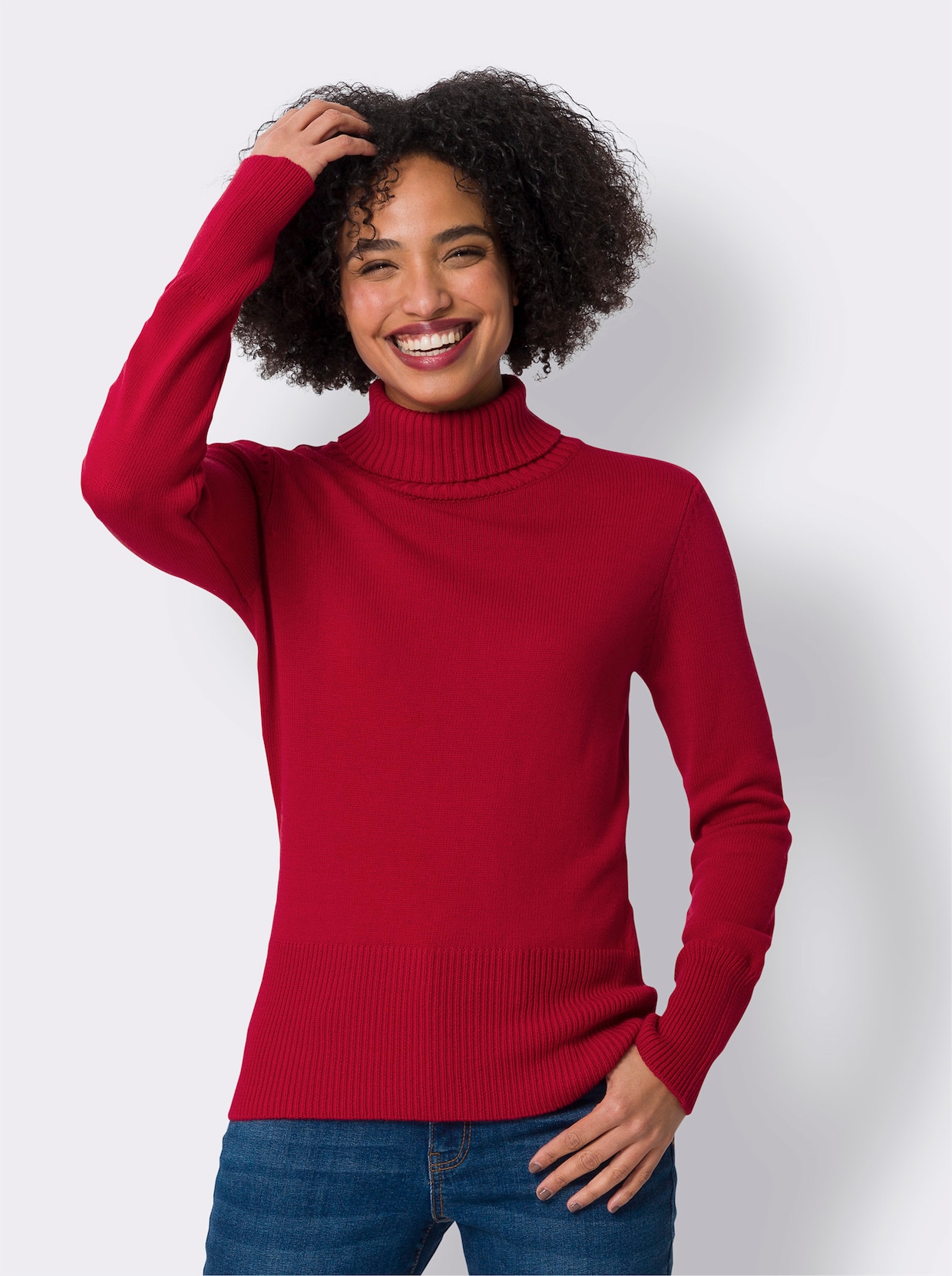 heine pull à col roulé - rouge