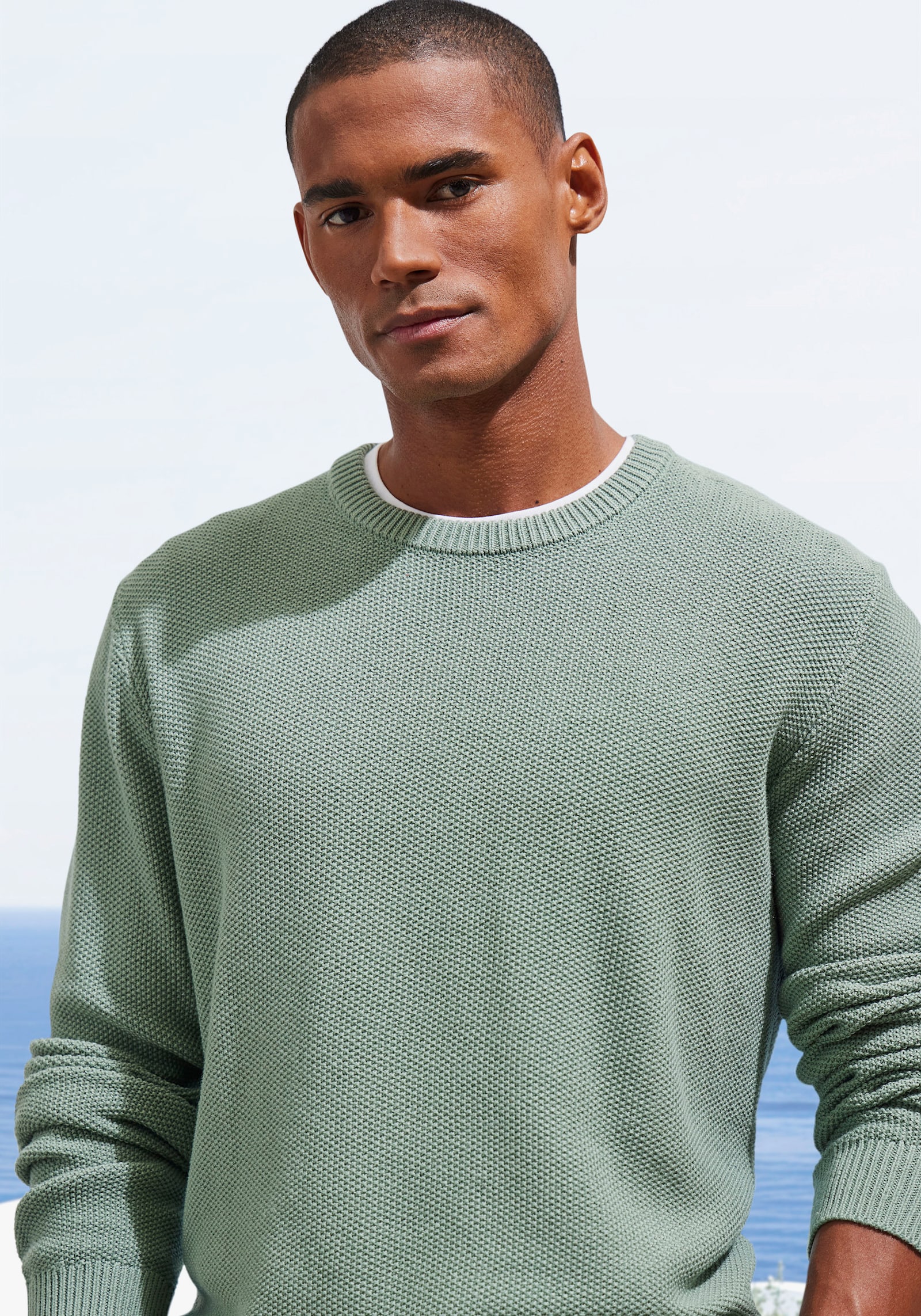 John Devin Strickpullover - hellgrün