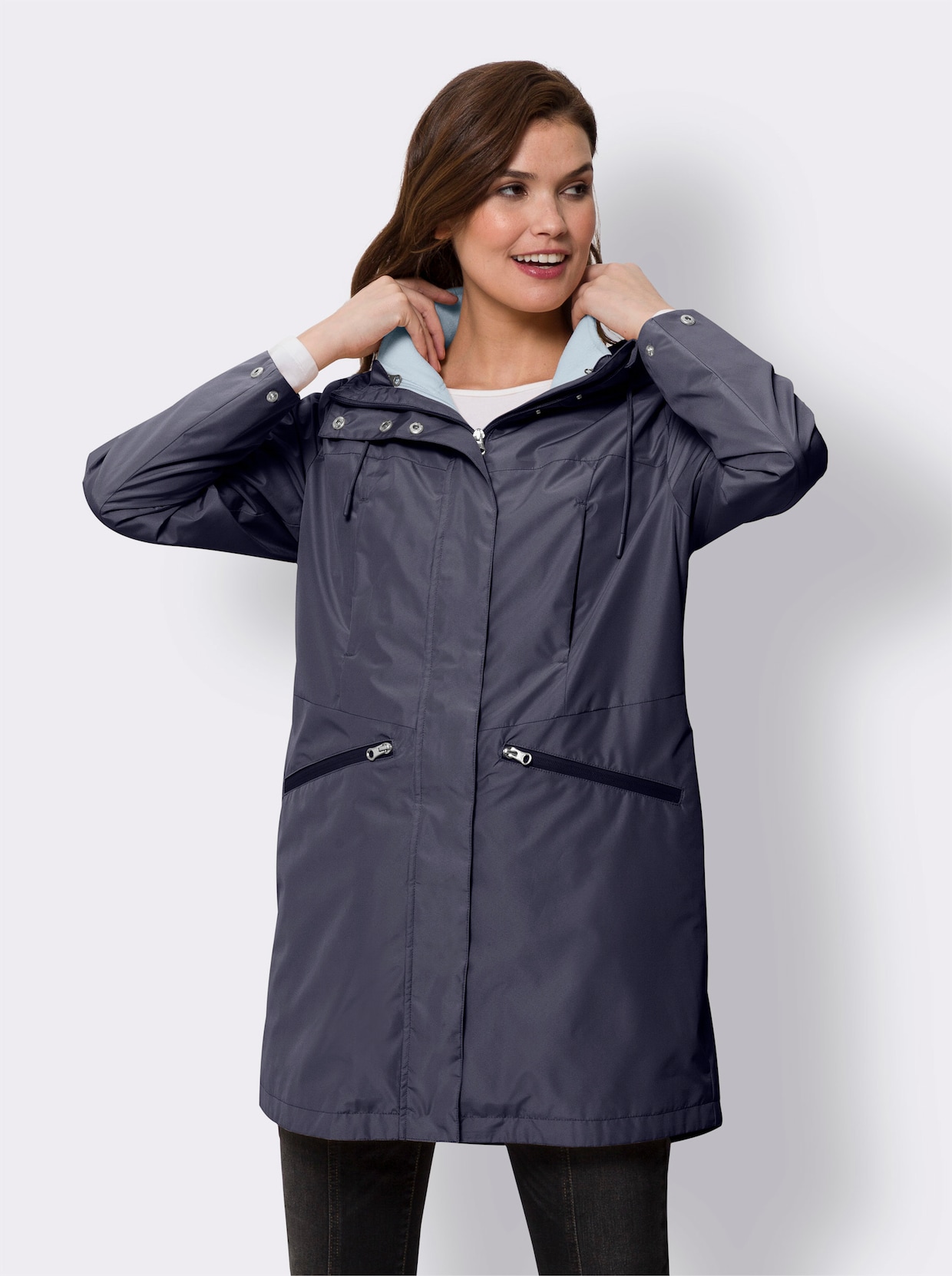 heine 2-in-1-Winterjacke - marine-hellblau