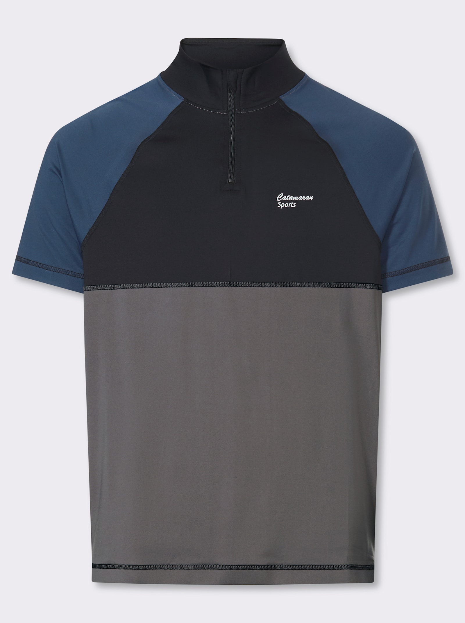 Catamaran Sports Fahrradshirt mit dreigeteilter Rückentasche - anthrazit