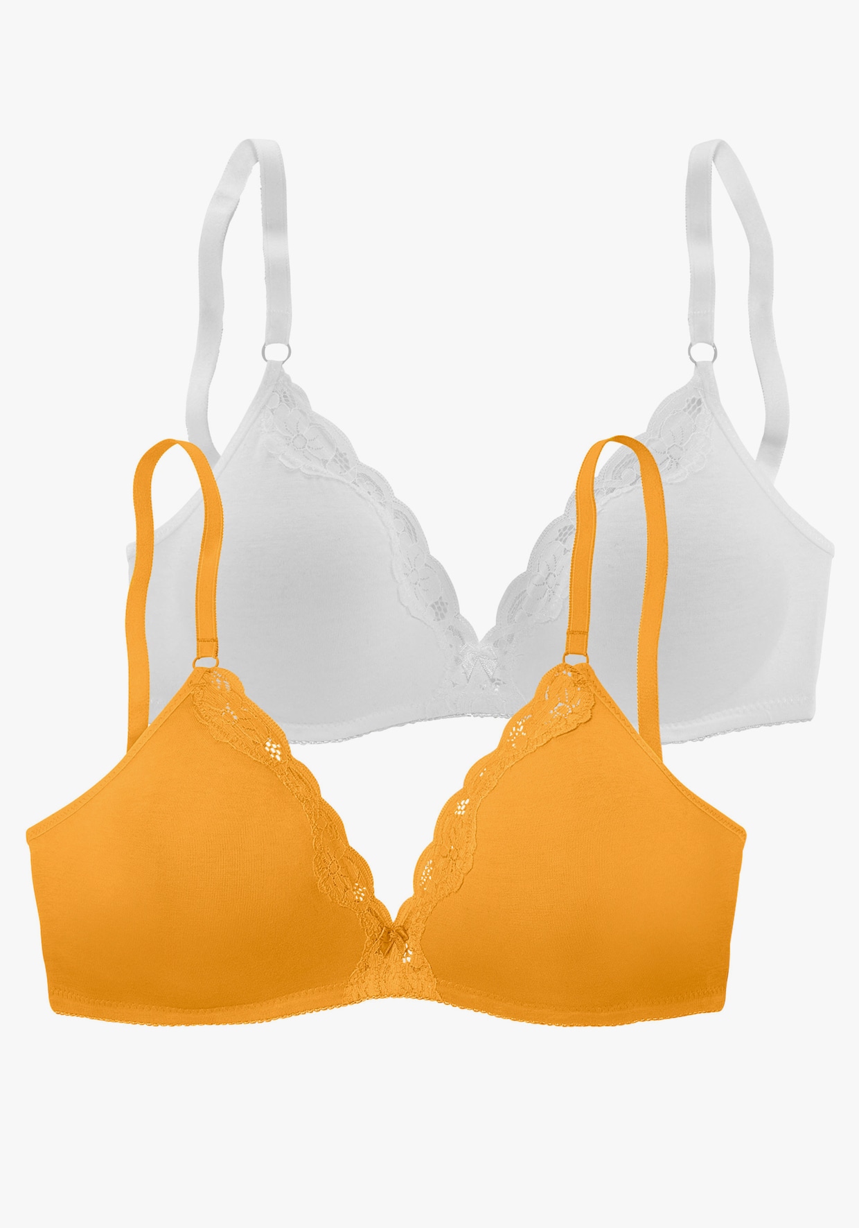 petite fleur Soutien-gorge Bralette - mangue+blanc