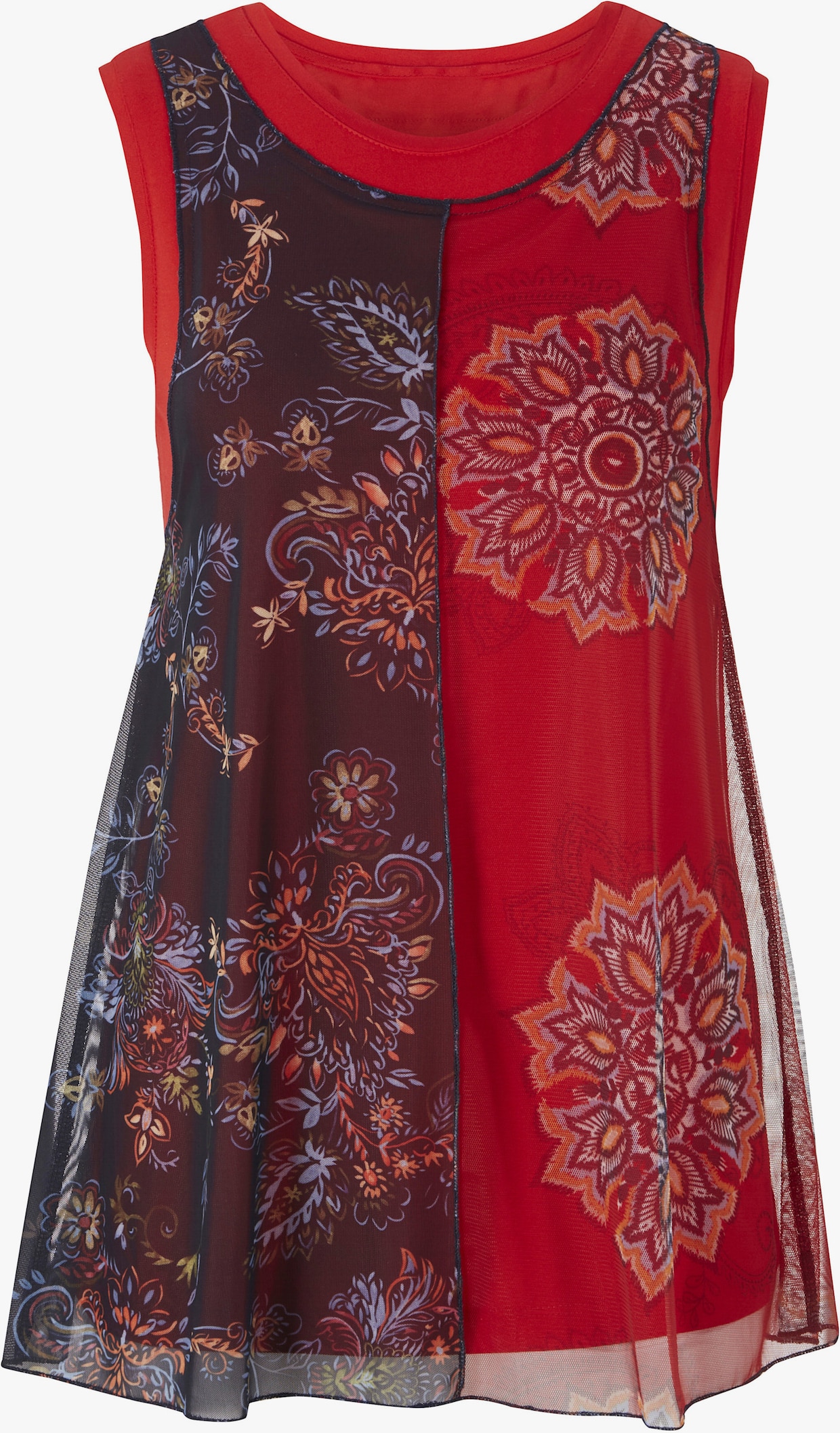 heine Shirttop - marine/rood
