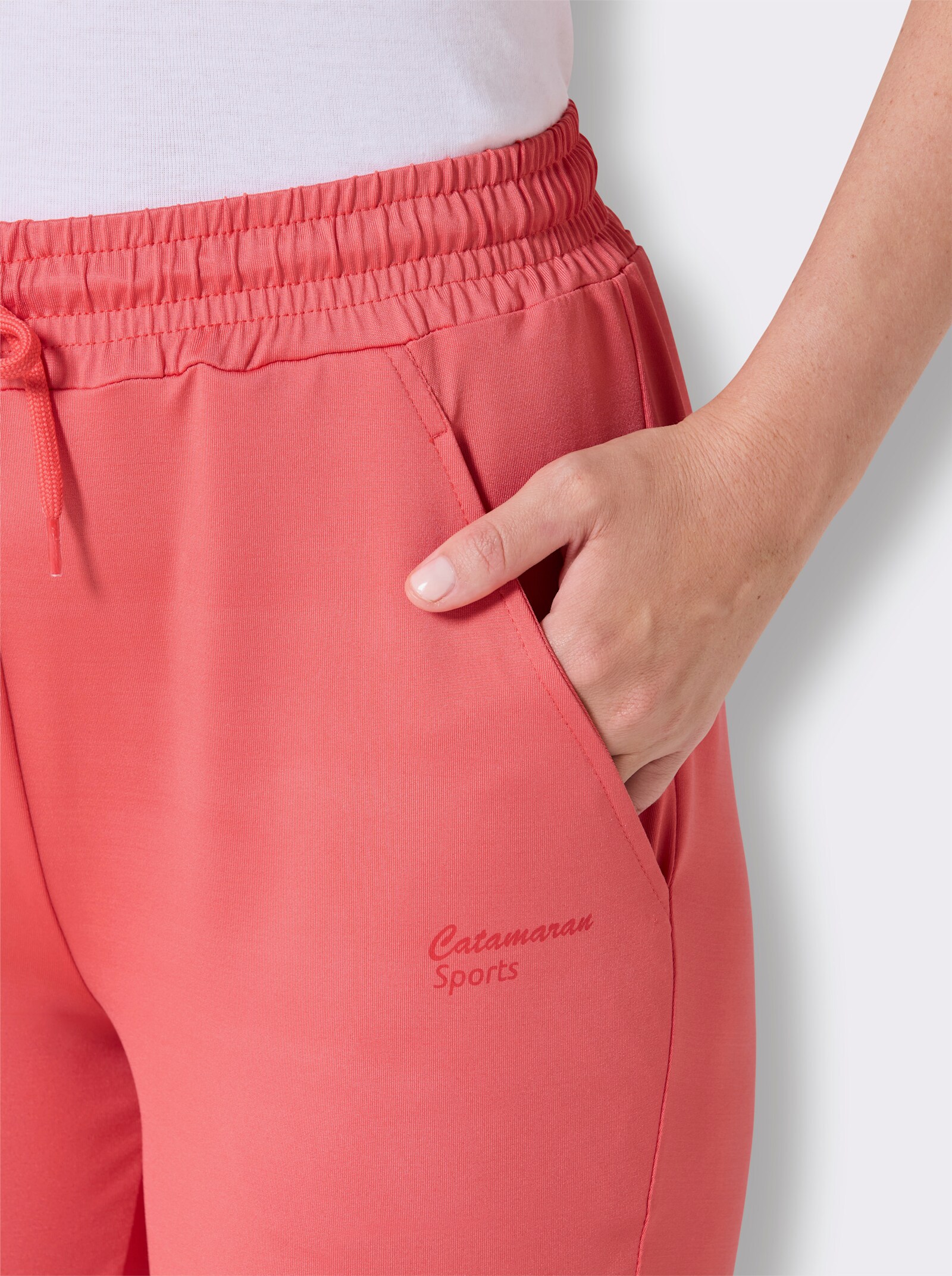 Catamaran Sports Funktionshose in Bermudas-Länge - koralle