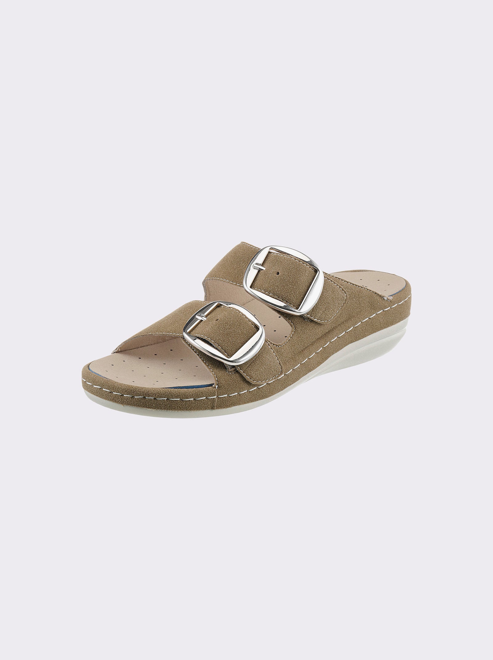 airsoft modern+ Pantolette aus Lederimitat - camel