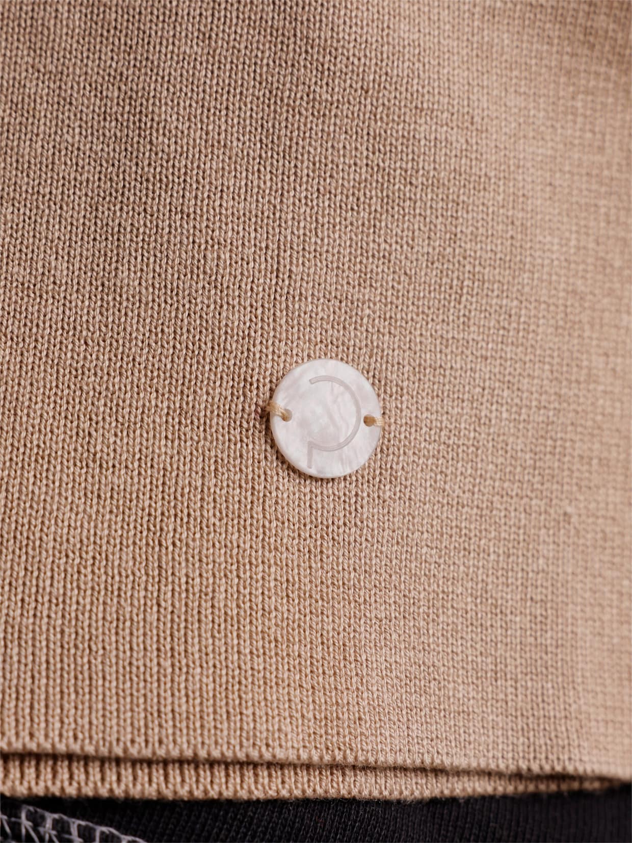 CREATION L PREMIUM Carmenpullover im hochwertigen Seiden-Mix - beige