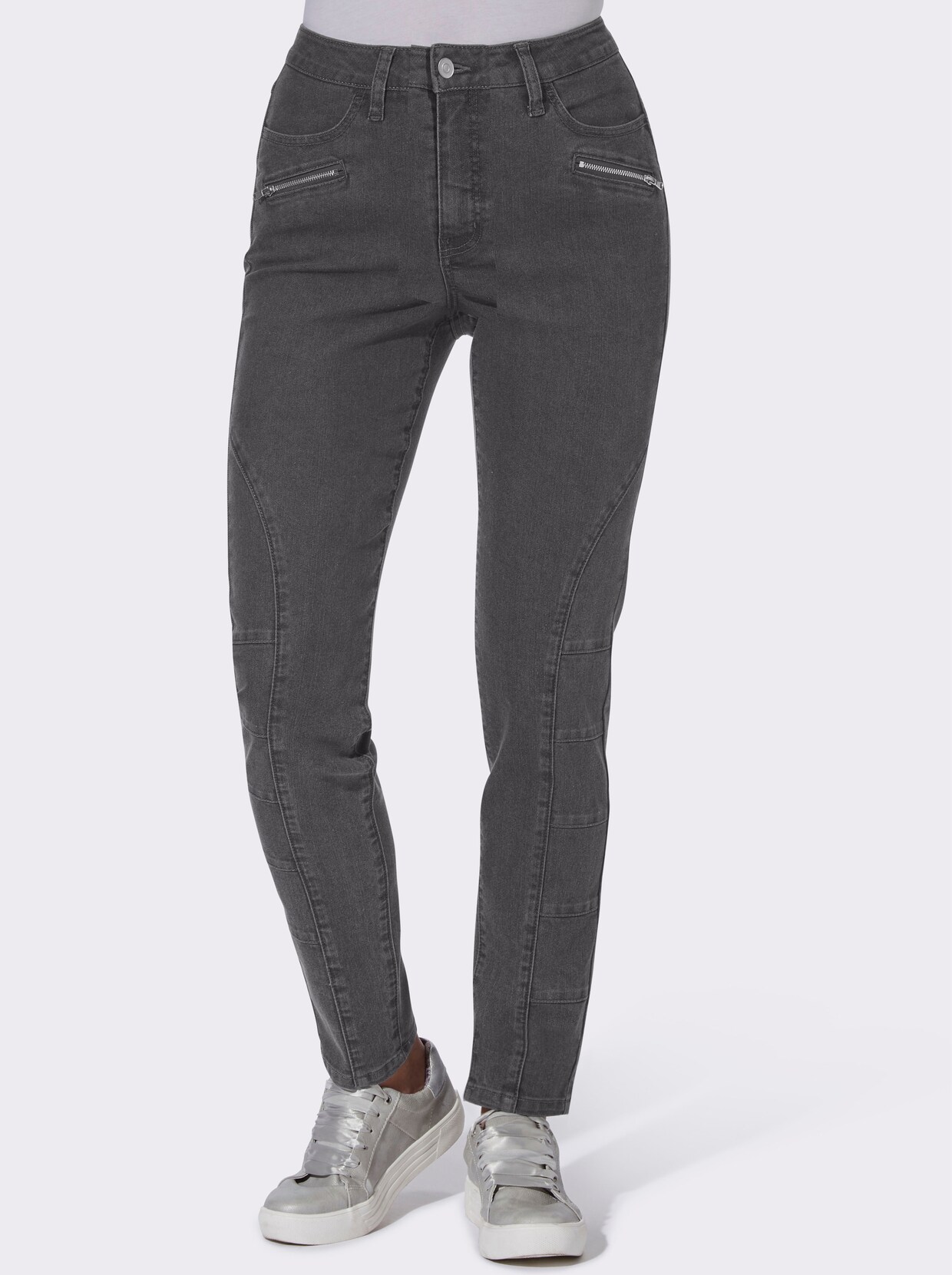 Jeans - grey-denim