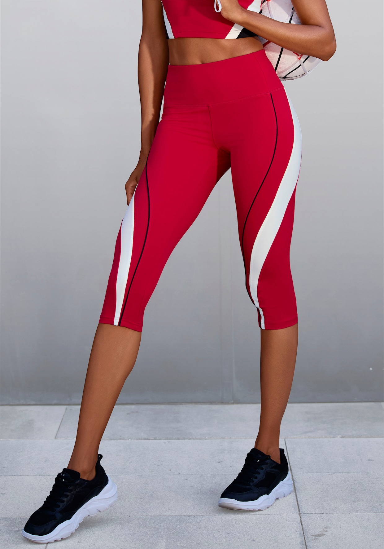 LASCANA ACTIVE Caprihose - rot
