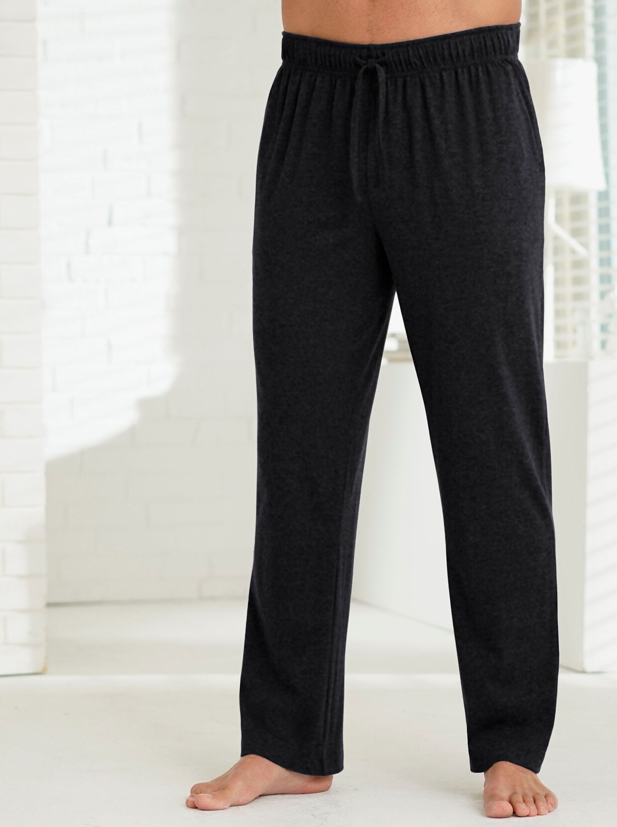 wäschepur Broek, lang - bordeaux + zwart