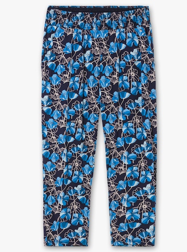 sheego Schlupfhose - tiefblau-gemustert