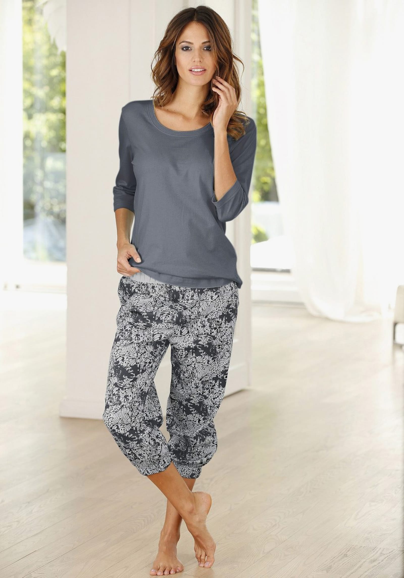 Buffalo Capri-Pyjama - anthrazit