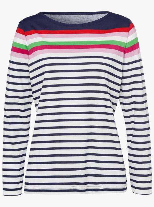 Shirt - nachtblau-geringelt