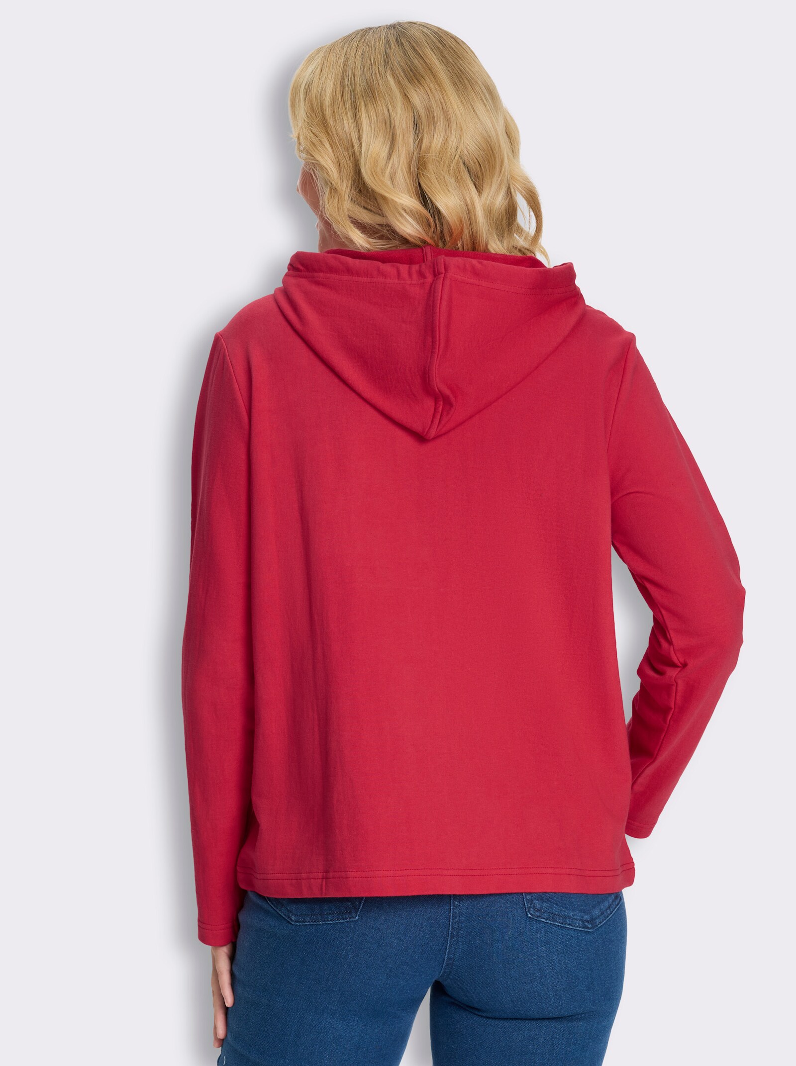 Kapuzensweatshirt mit Druck-Motiv - erdbeere-bedruckt