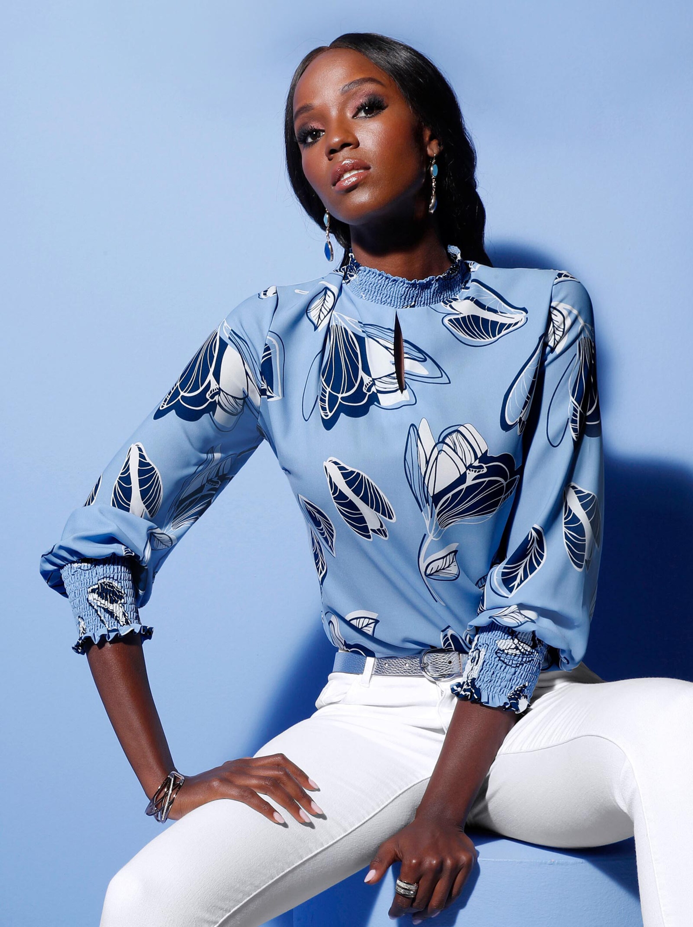 Blouse met lange mouwen