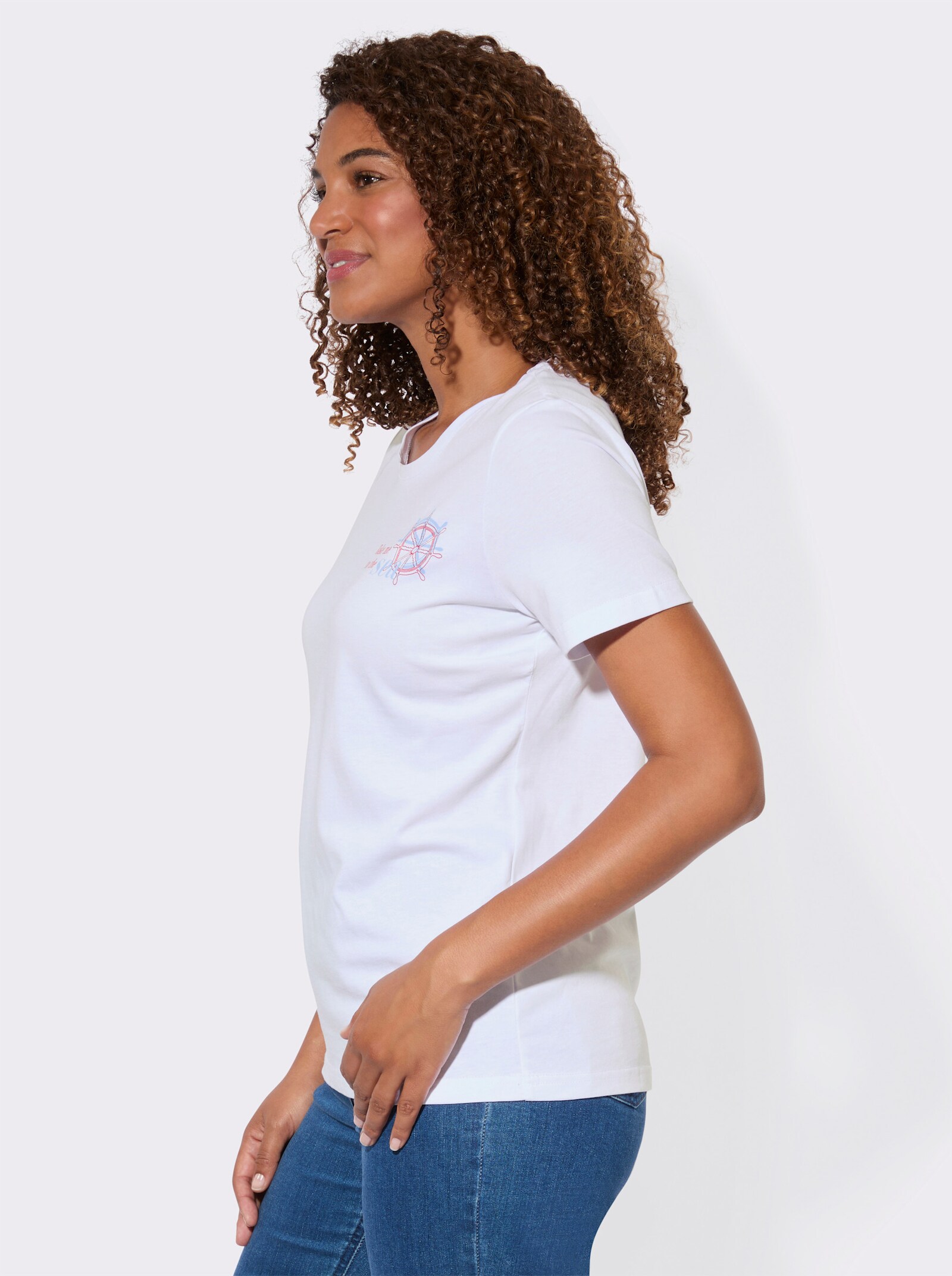 Shirt in Single-Jersey-Qualität - weiß