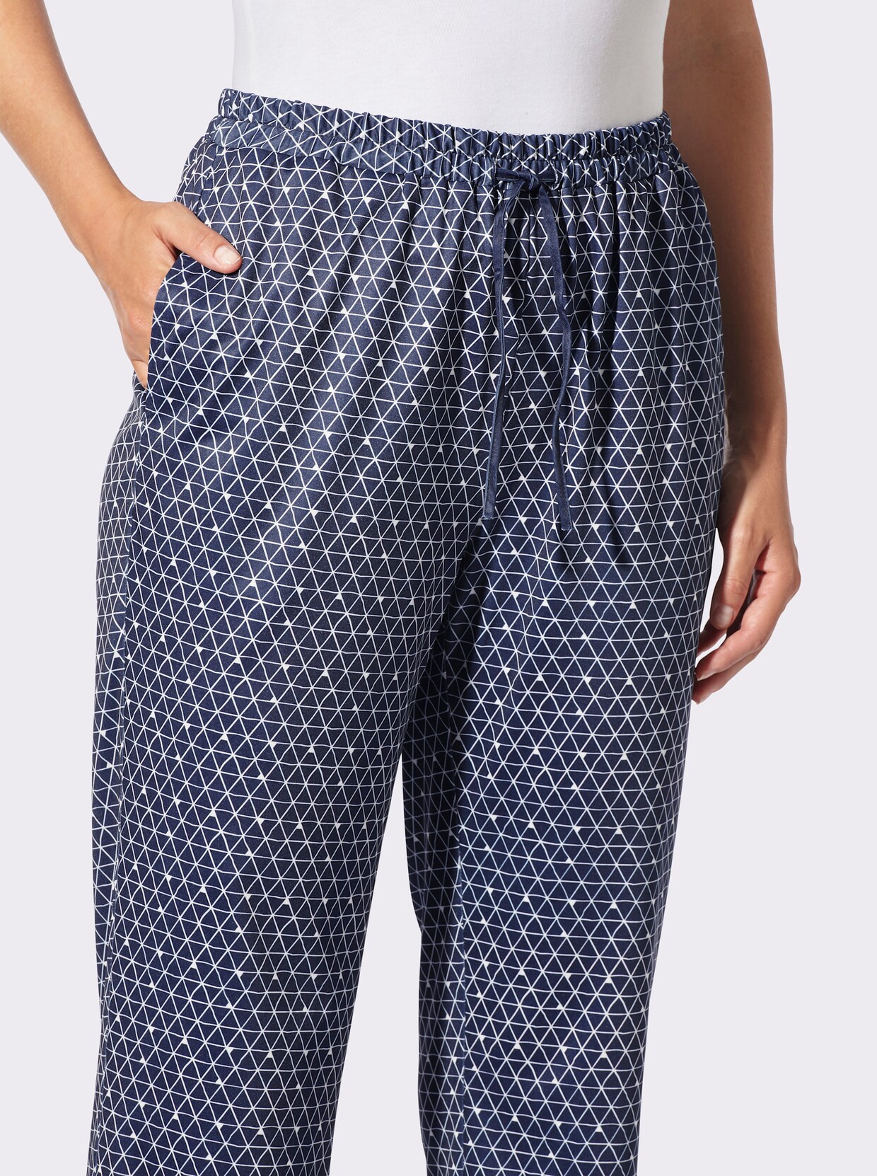Jerseyhose - marine-bedruckt