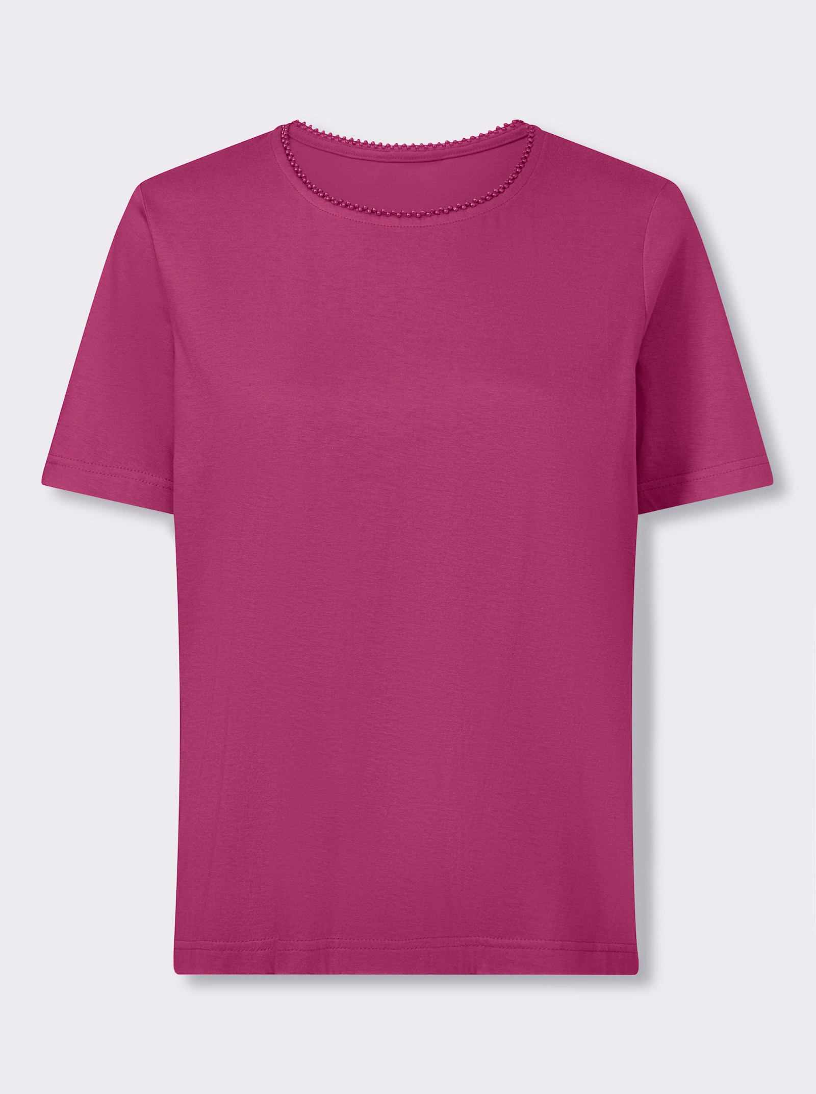 Tričko, kr.ruk., ozd.perly - purpurová